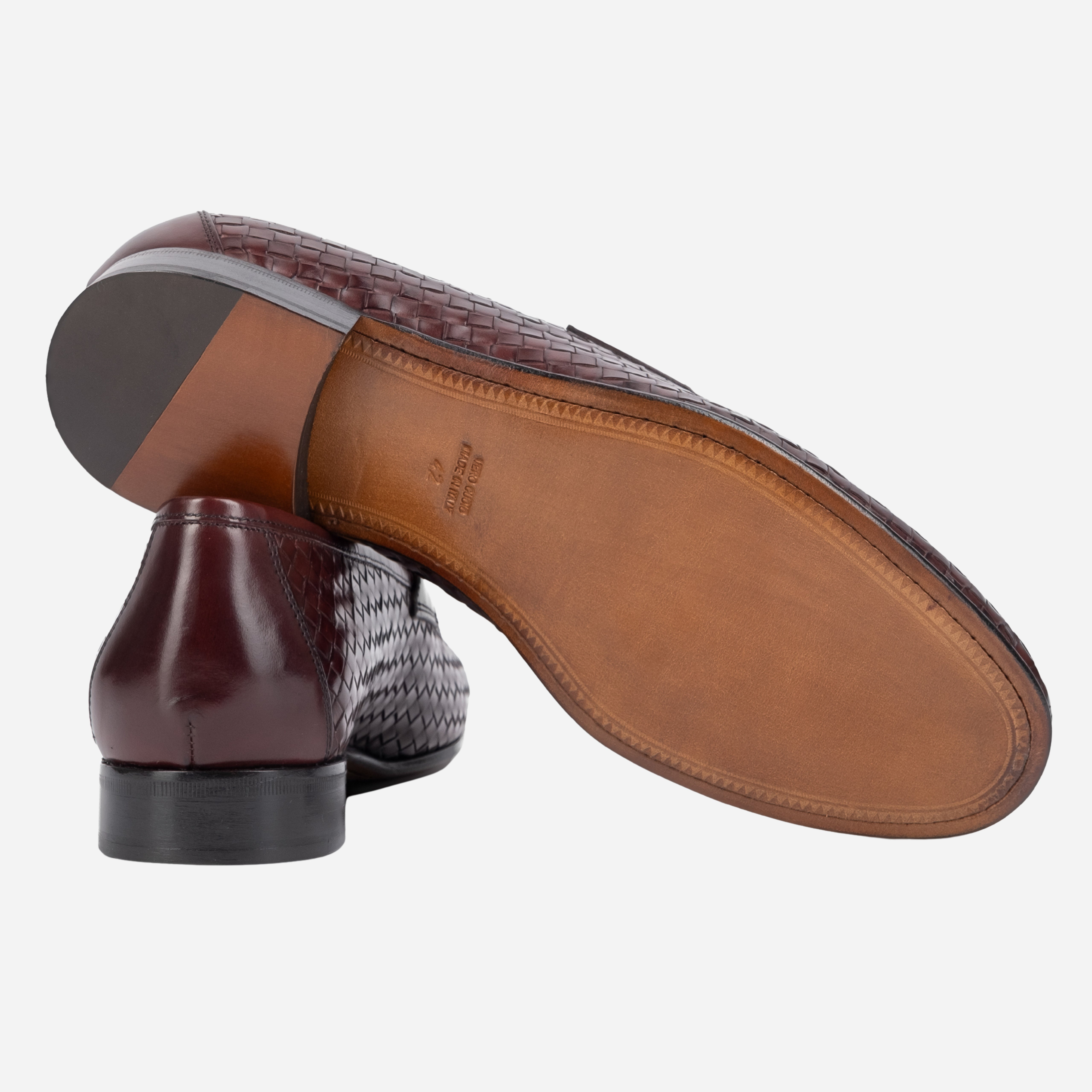FORANO - Mocassino Loafer intrecciato Bordeaux<BR/> FORANO -BRD CALZOLERIA TOSCANA 339