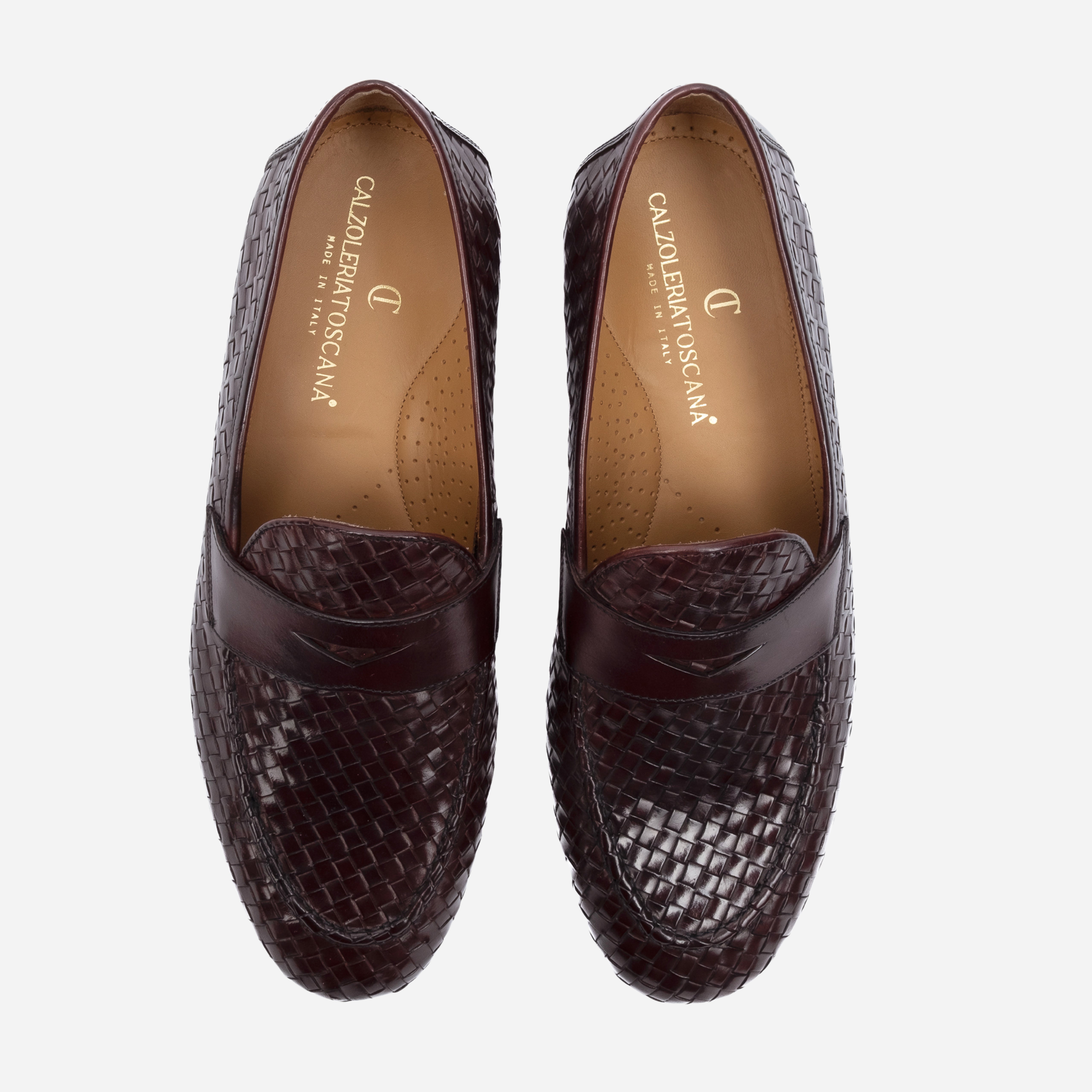 FORANO - Mocassino Loafer intrecciato Bordeaux<BR/> FORANO -BRD CALZOLERIA TOSCANA 339