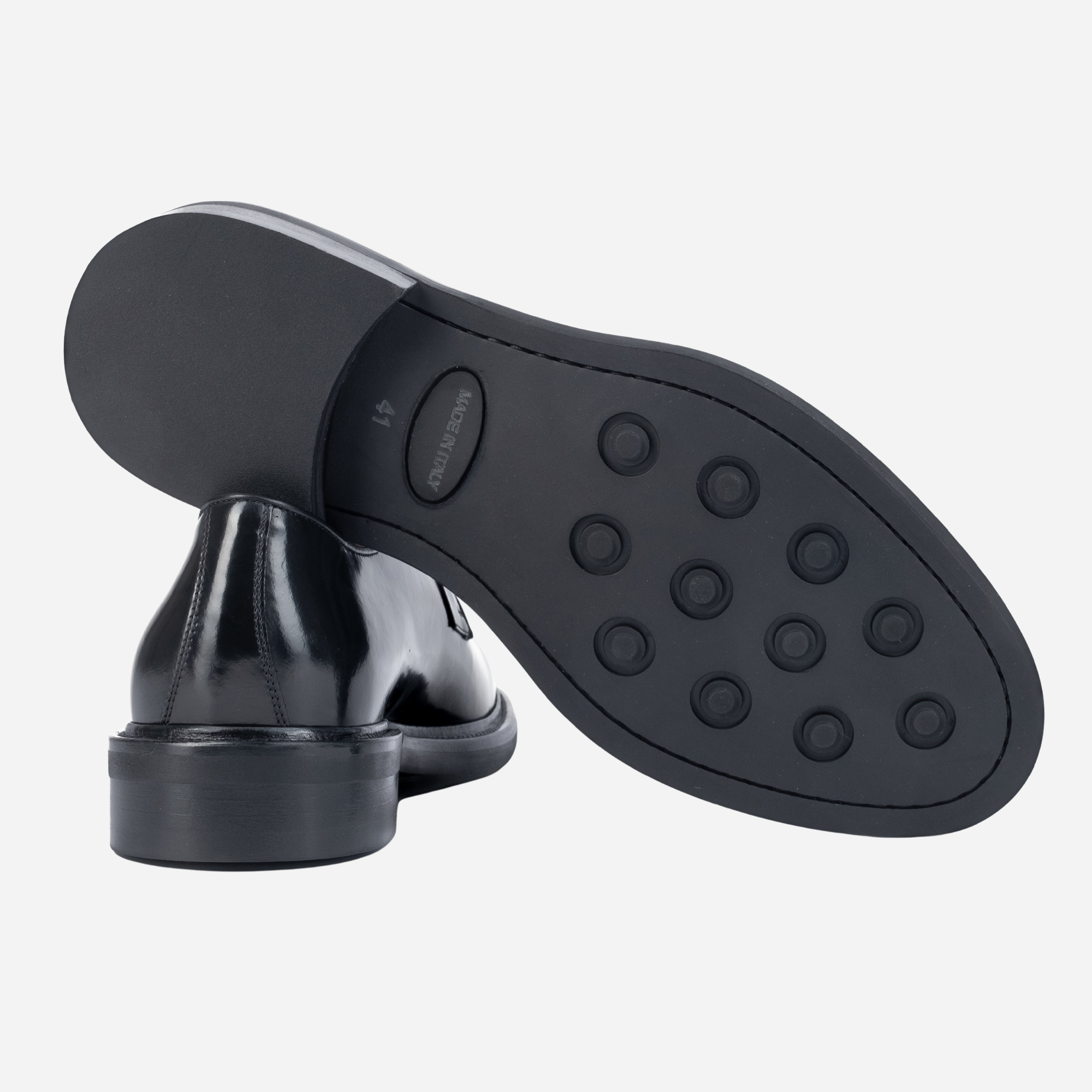 KIMON - Derby in Pelle Liscia nero<BR/> KIMON -ABRNRO CALZOLERIA TOSCANA 339