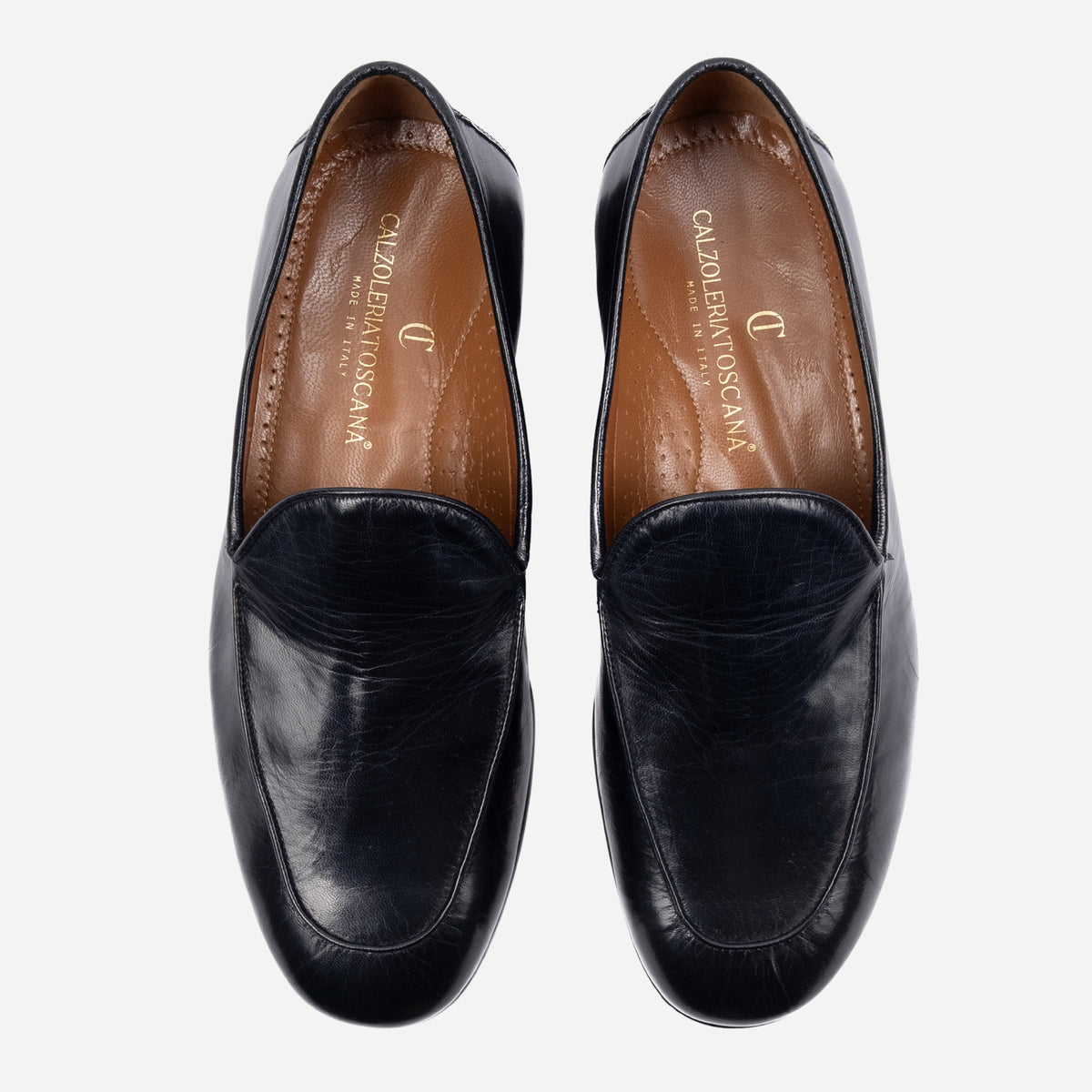 LIERNA - Mocassino Loafer in Pelle Liscia Blu LIERNA -BLU CALZOLERIA TOSCANA 339
