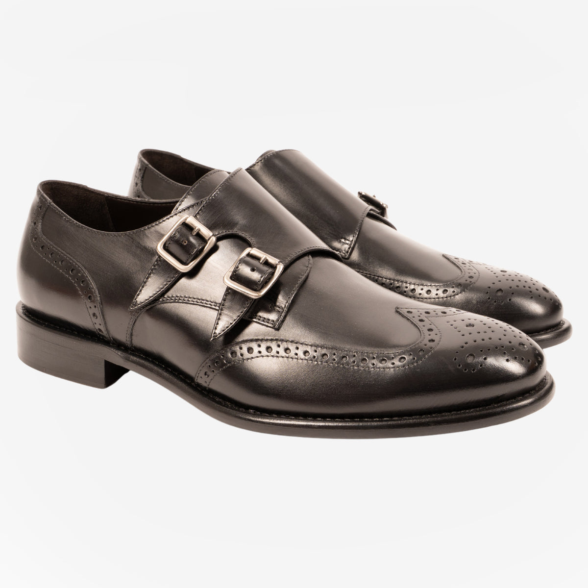 Mineo - Derby doppia fibbia duilio fiore Nero MINEO -WSTNRO CALZOLERIA TOSCANA 339