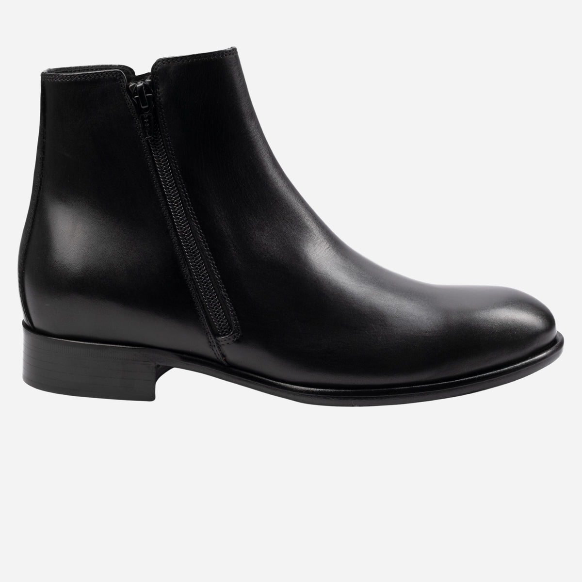 ZEME - Stivaletto Polacco con Doppia Zip Nero<BR/> ZEME -WSTNRO CALZOLERIA TOSCANA 339