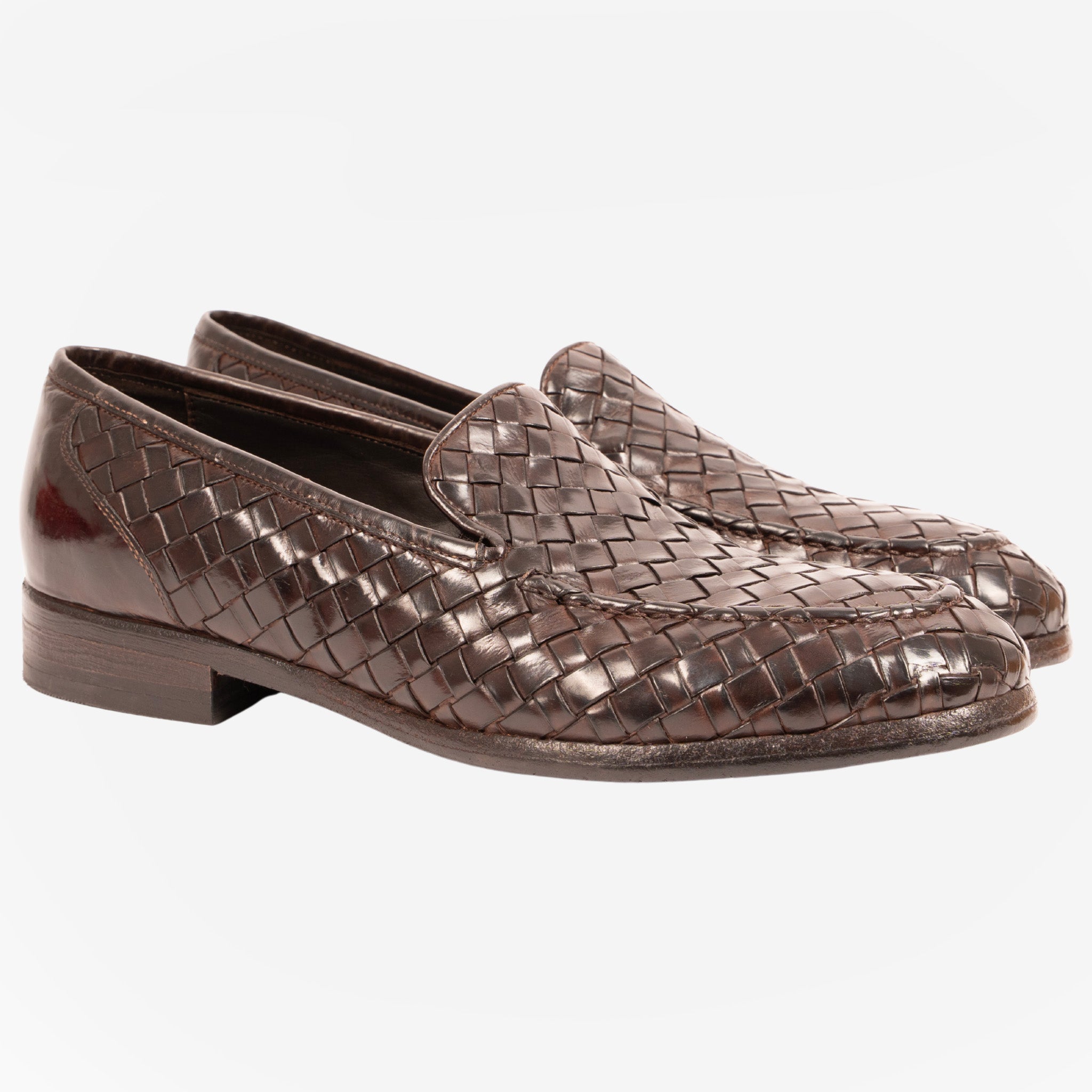 Braone - Loafers intrecciata Testa di moro BRAONE -TDM ROSSO FIORENTINO