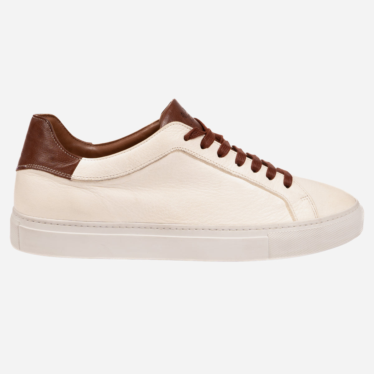 CORIO - Sneakers in Pelle Bianca e Marrone CORIO -NTRMRR ROSSO FIORENTINO