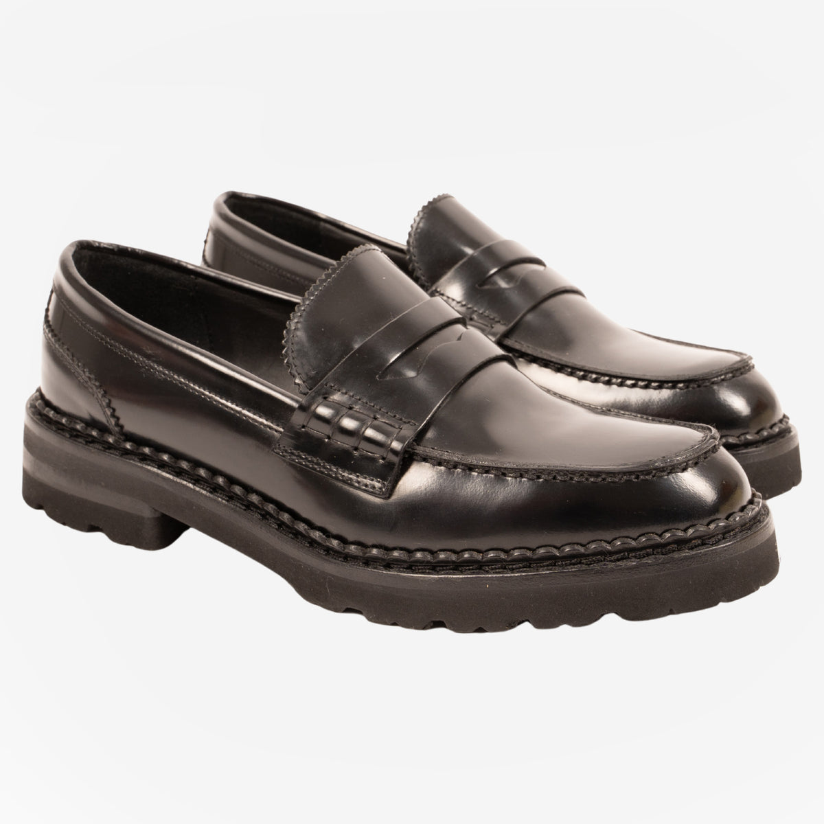 Lana - Loafers college penny donna Nero LANA -CRDNRO ROSSO FIORENTINO
