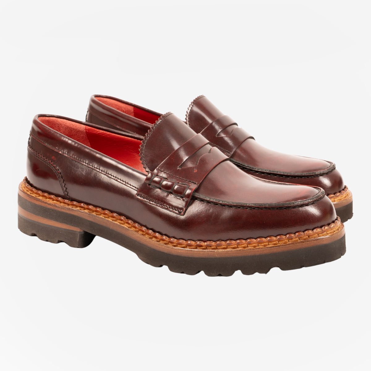 Lana - Loafers college penny donna Porpora LANA -CRDPRP ROSSO FIORENTINO