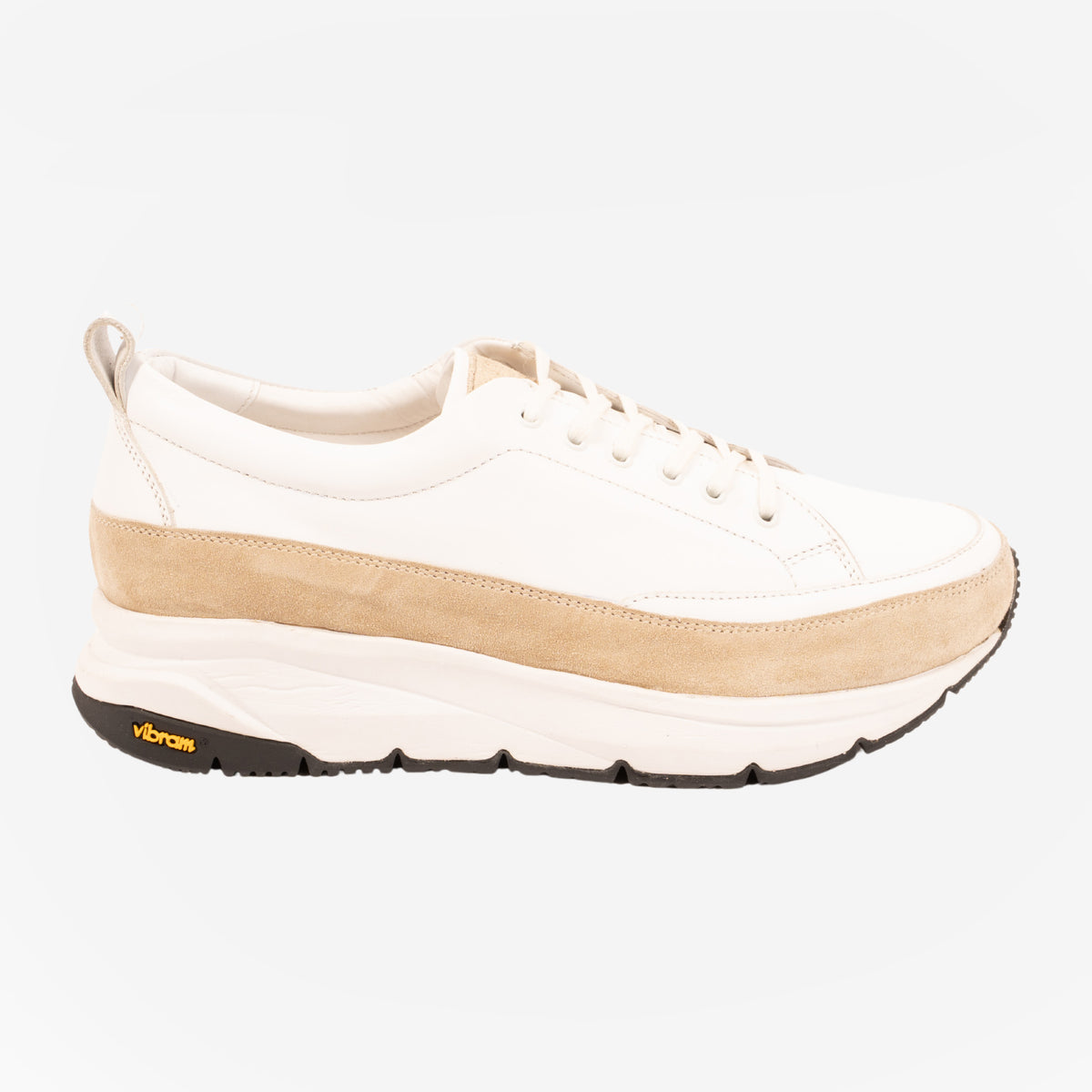 Loria - Sneakers runner Bianco e sabbia LORIA -BNCSBB ROSSO FIORENTINO