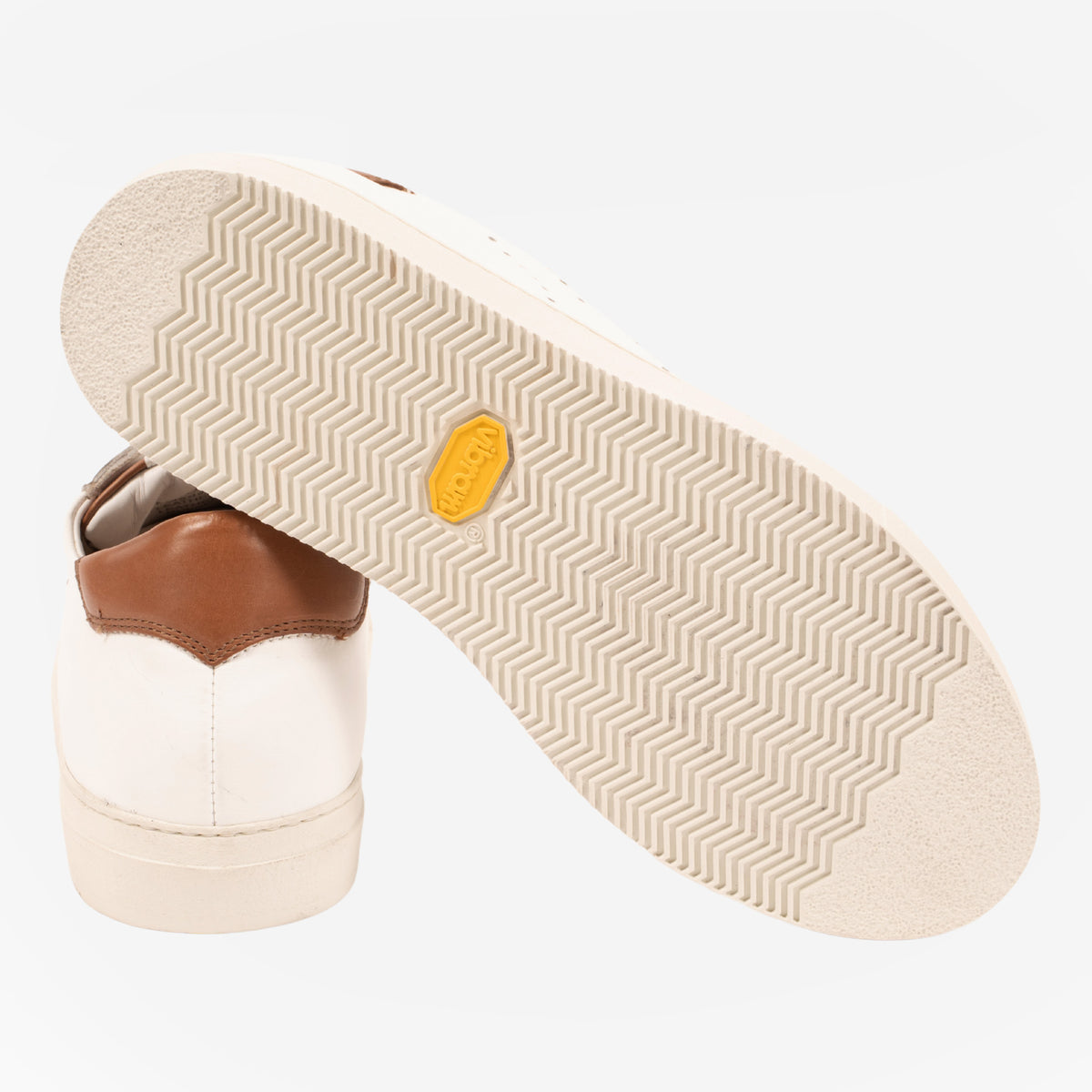 Modica - Sneakers Bianco e cuoio MODICA -BNCCUO ROSSO FIORENTINO