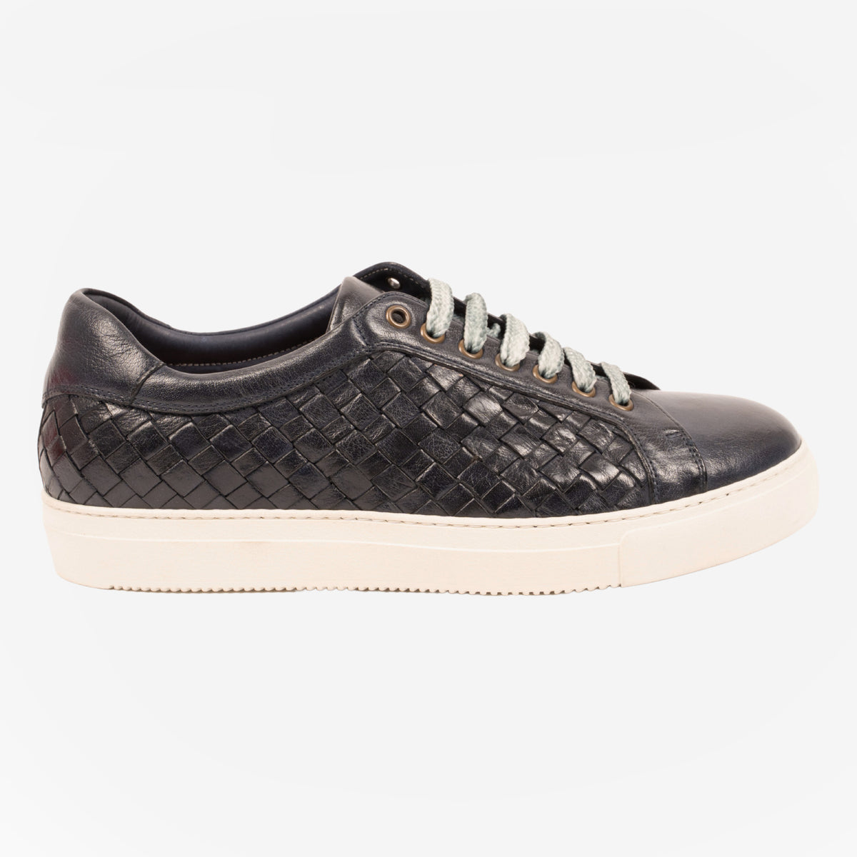 Rapo - Sneaker in pelle intrecciato Blu RAPO -BLU ROSSO FIORENTINO