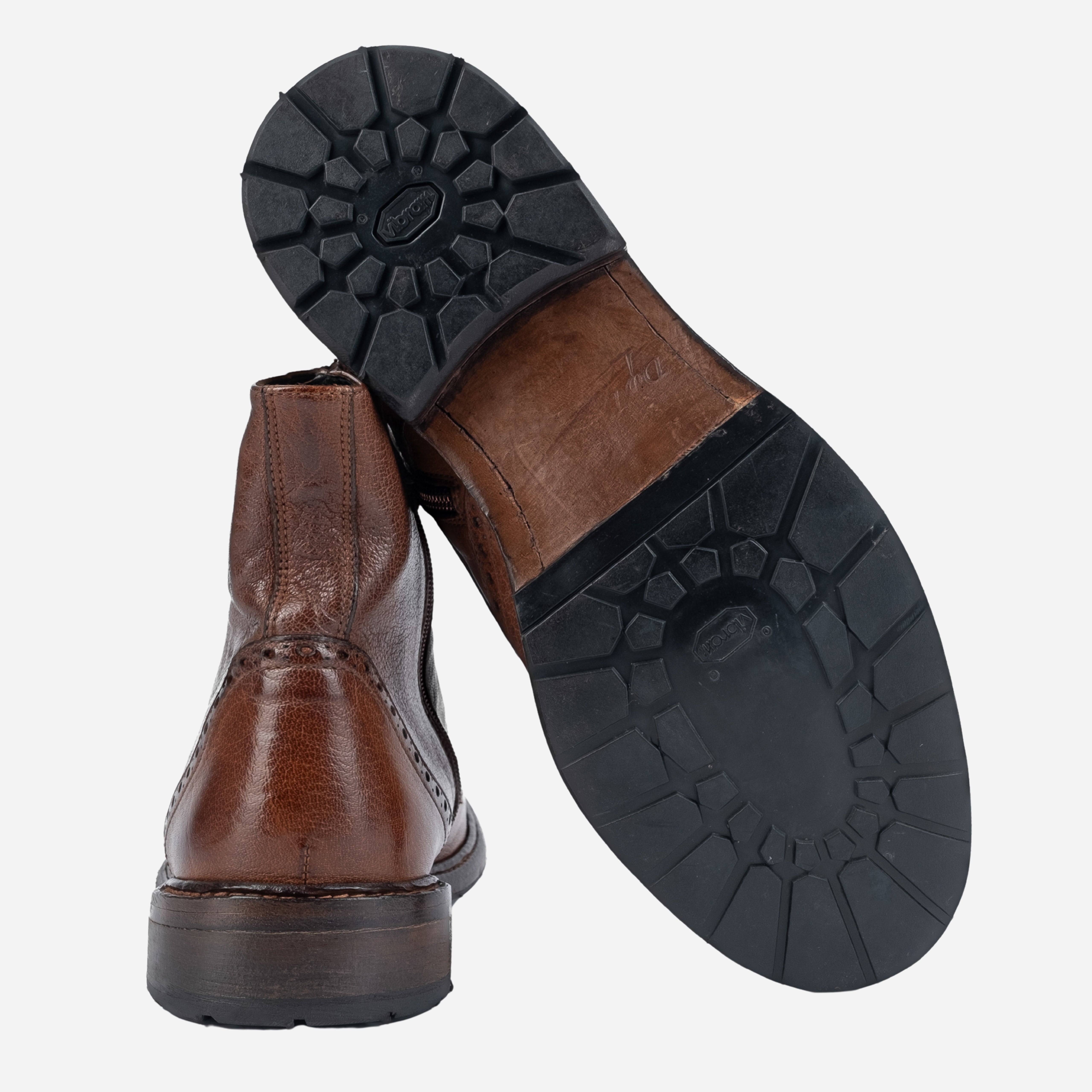 VERONA - Stivaletto allacciato Marrone<BR/> VERONA -MRR ROSSO FIORENTINO