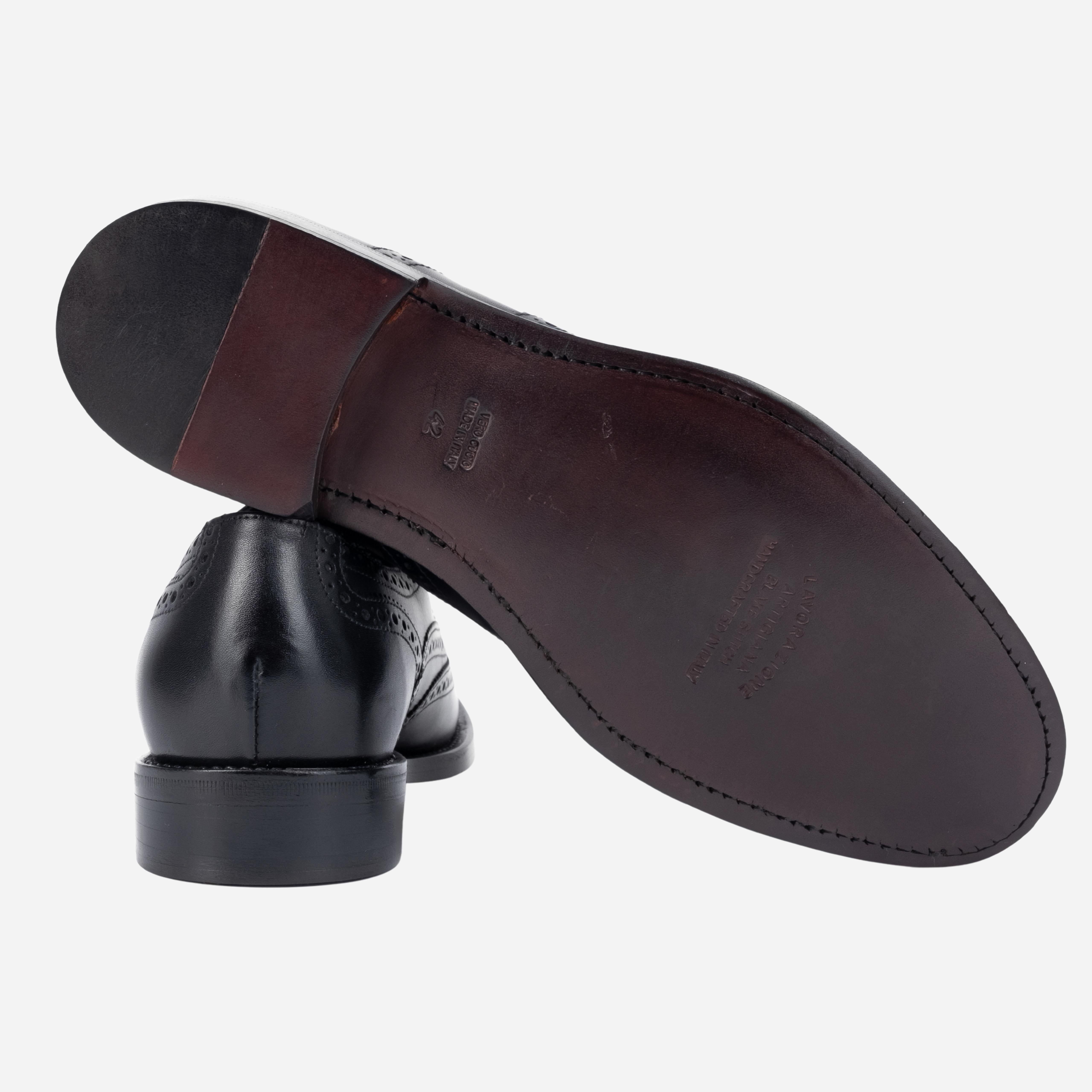 FOLLO Francesina Marrone Nero<BR/> FOLLO -RSTNRO CALZOLERIA TOSCANA 319