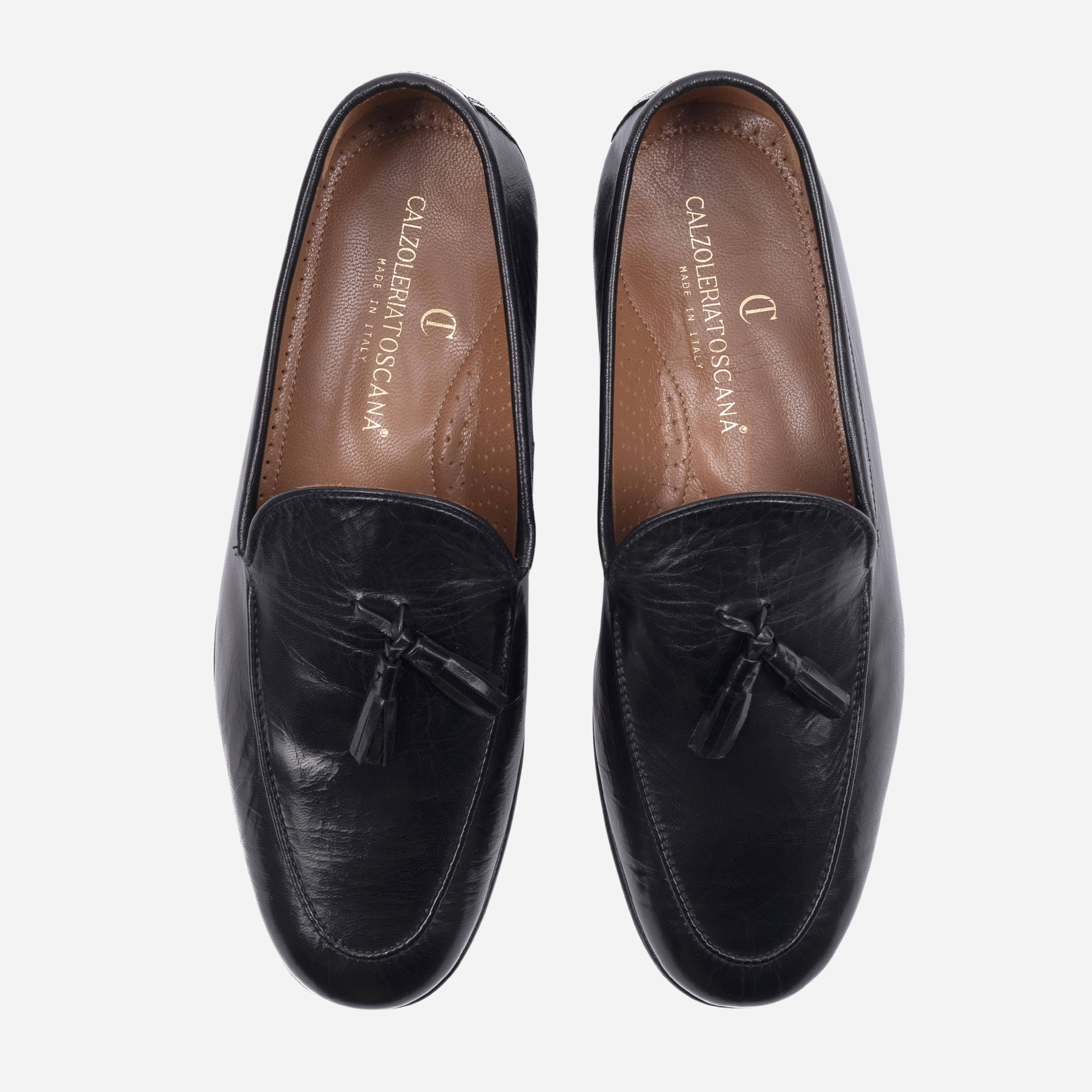 DOMASO Mocassino Loafer con nappine nero DOMASO -NRO CALZOLERIA TOSCANA 39
