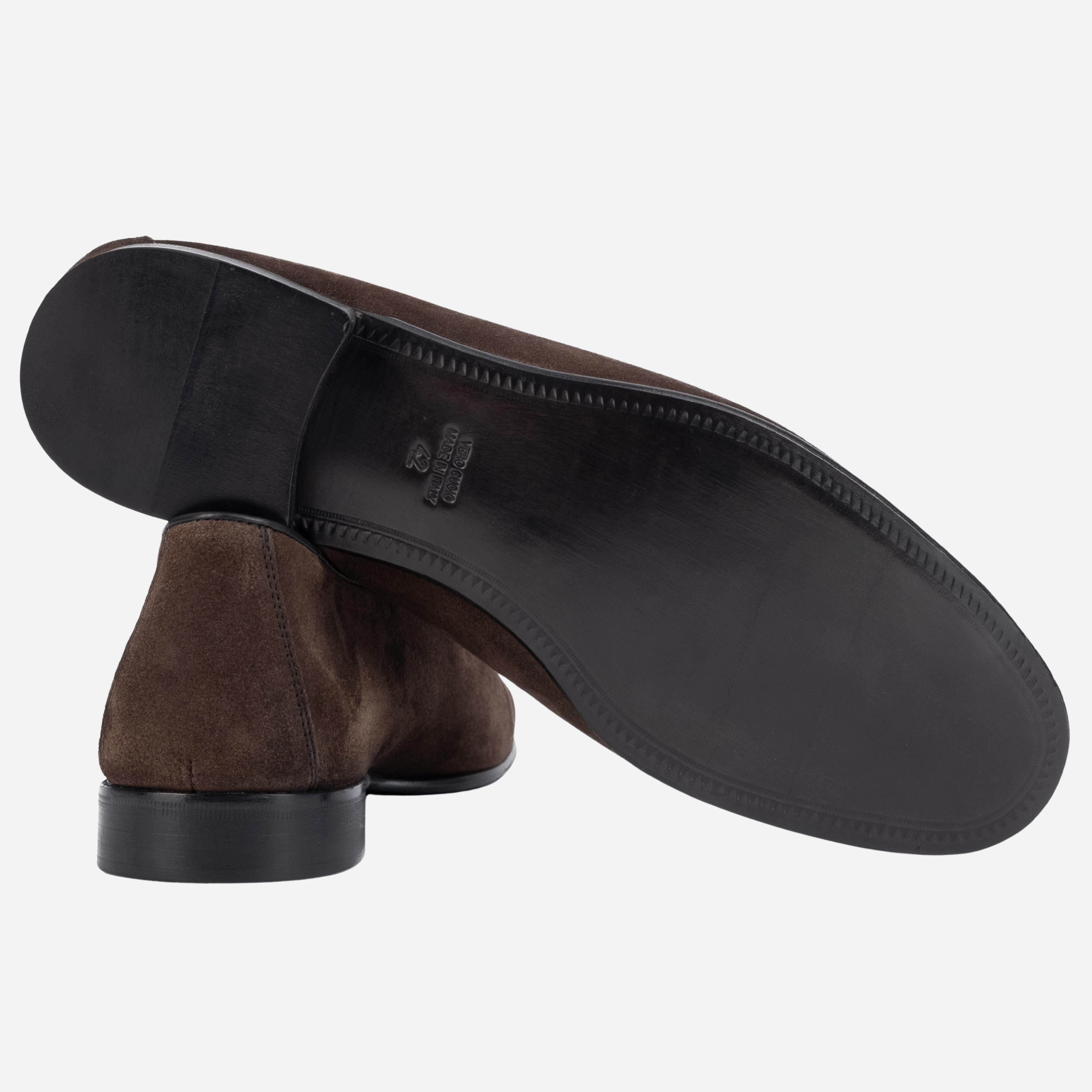 ZOLA Mocassino Loafer con Nappine Antracite<BR/> ZOLA -RVSANT CALZOLERIA TOSCANA 39
