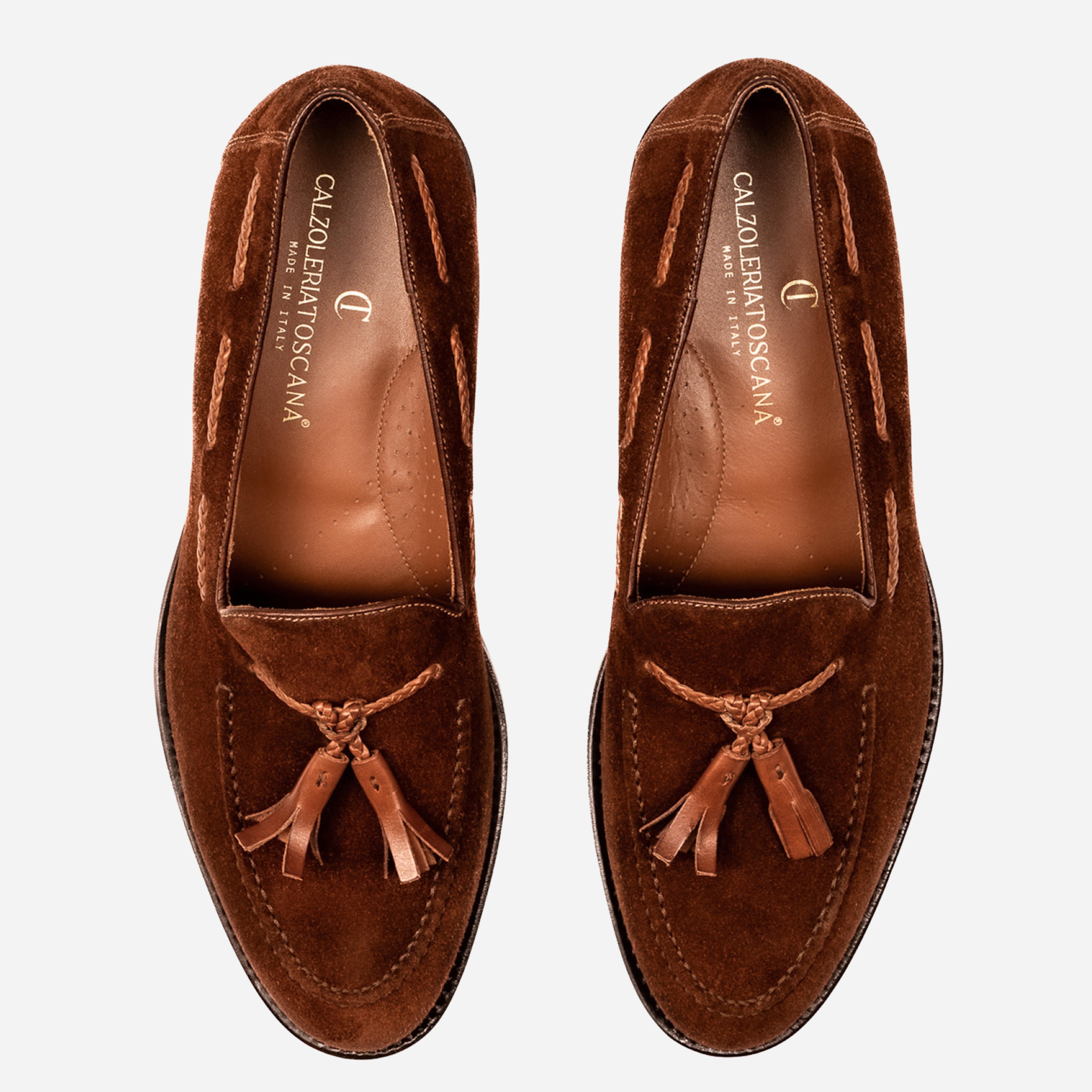 VARZI Mocassino con Nappine Ruggine<BR/> VARZI -RVSRGG CALZOLERIA TOSCANA 339