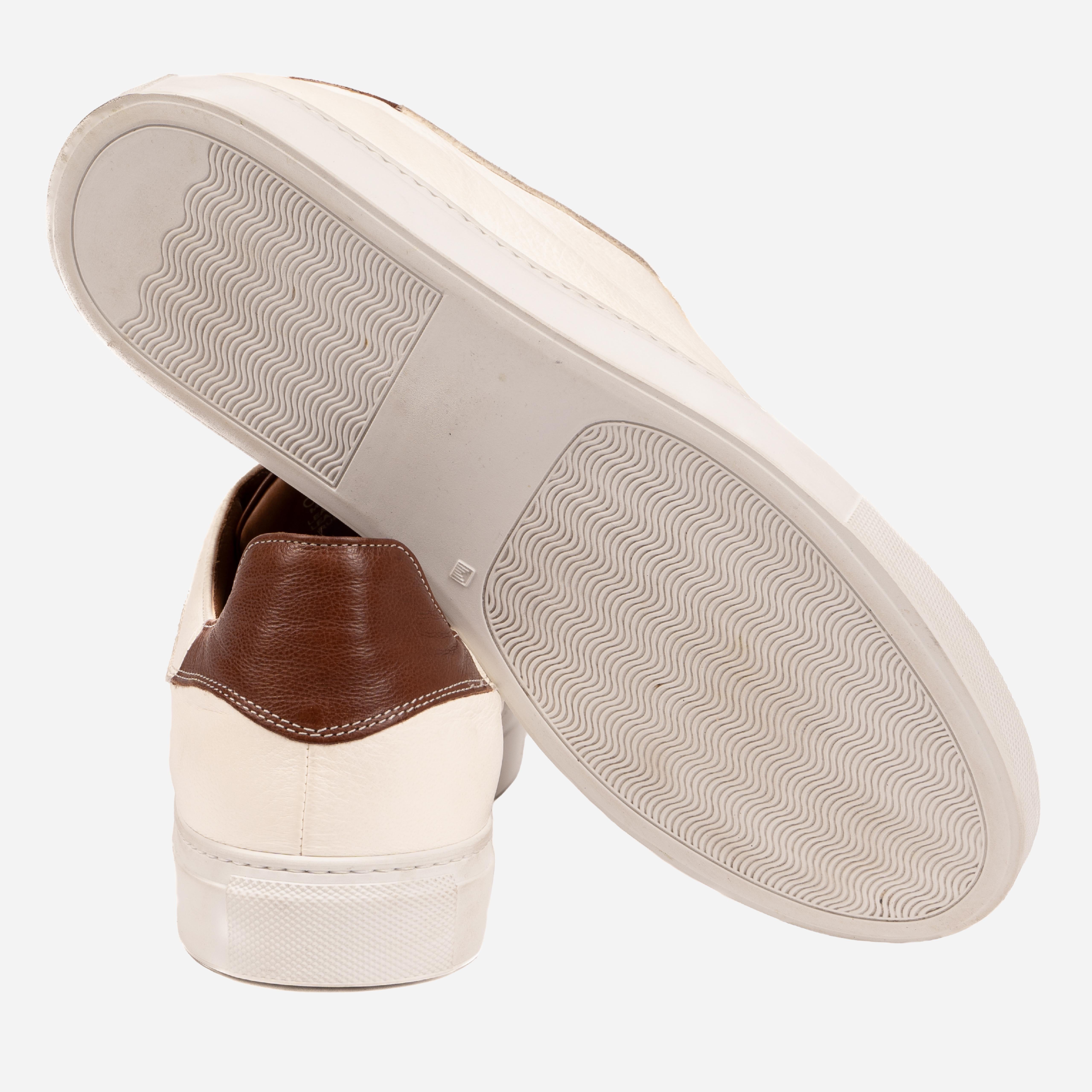 CORIO Sneakers in Pelle Bianca e Marrone CORIO -NTRMRR ROSSO FIORENTINO