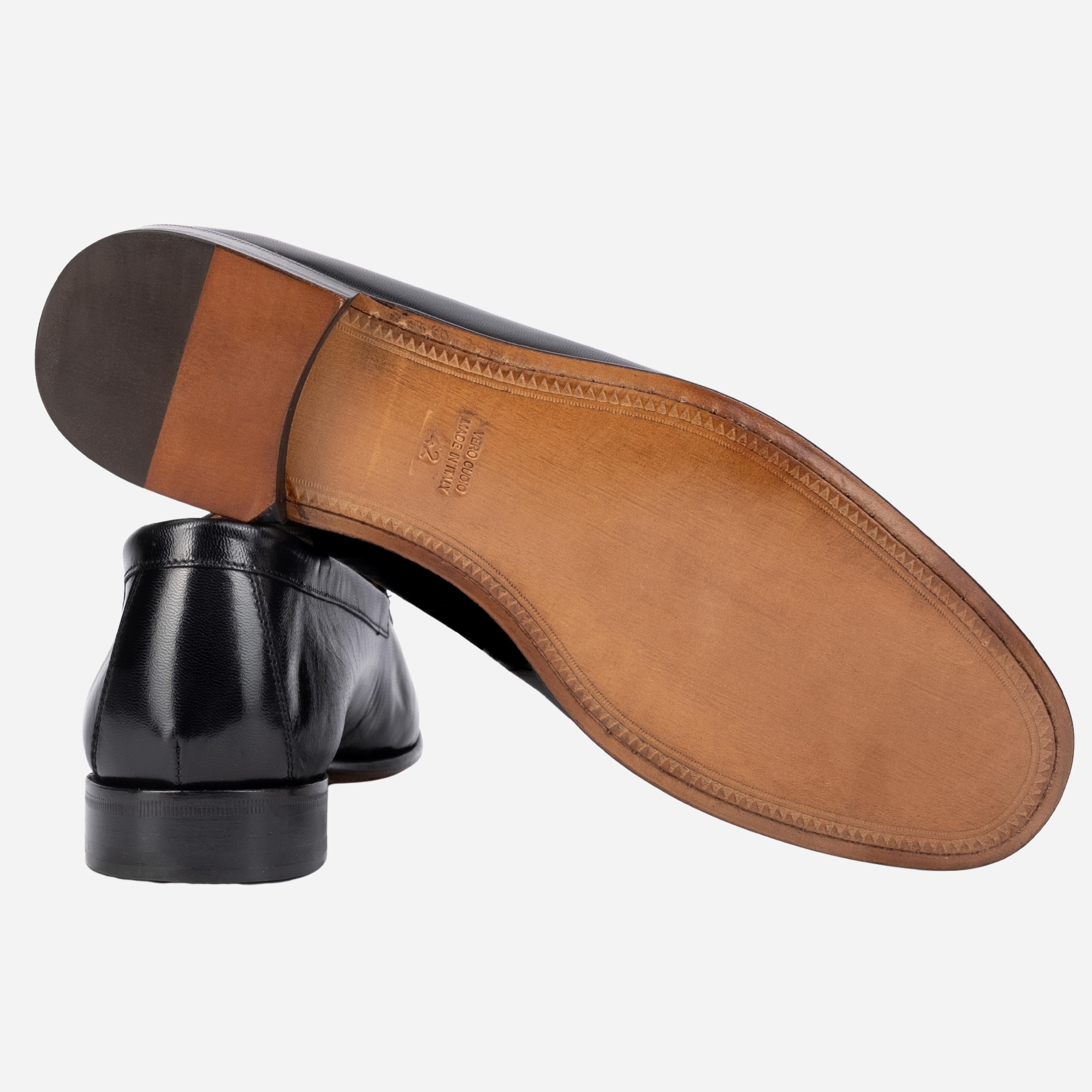 DOMASO Mocassino Loafer con nappine nero DOMASO -NRO CALZOLERIA TOSCANA 39
