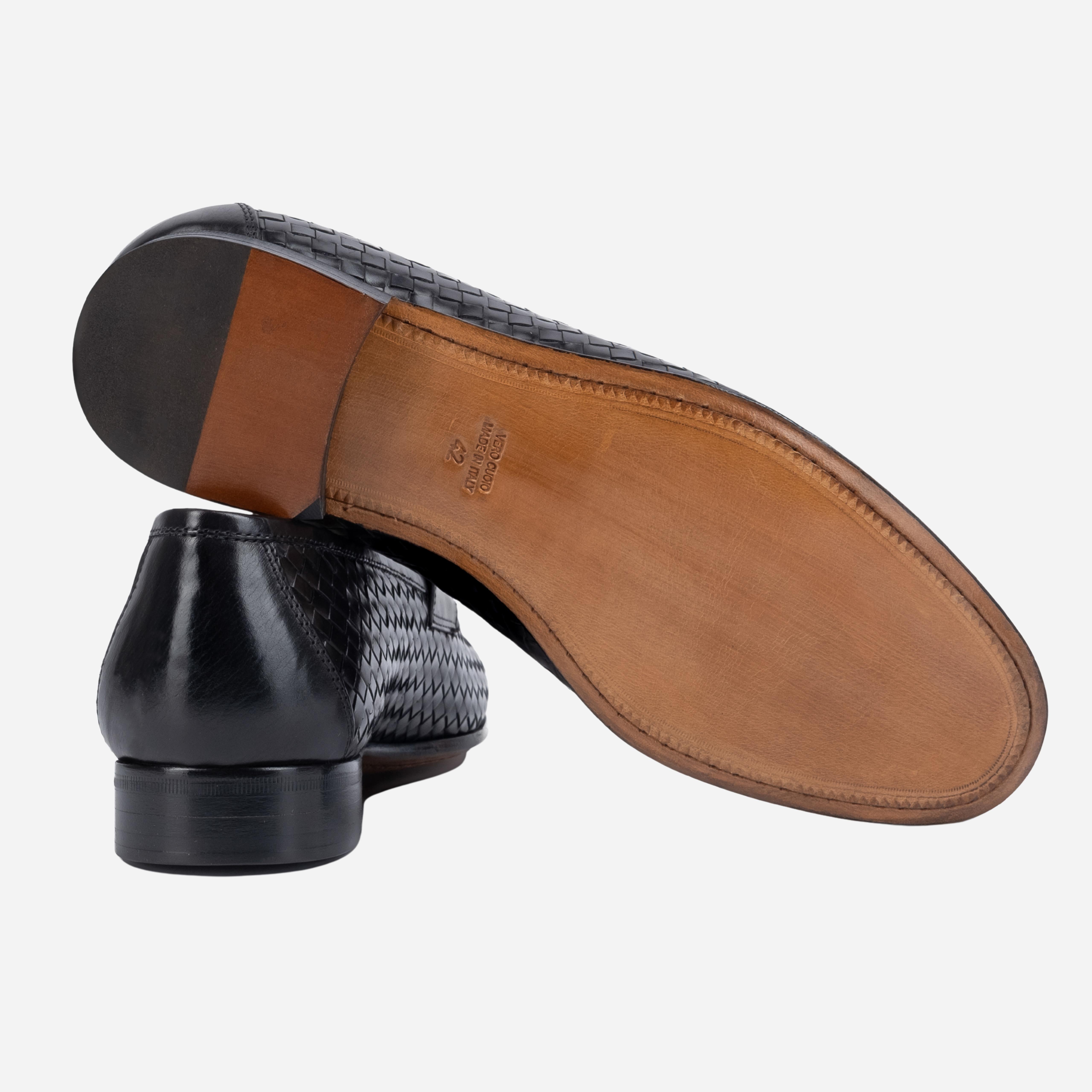 FORANO Mocassino Loafer intrecciato Nero FORANO -NRO CALZOLERIA TOSCANA 39