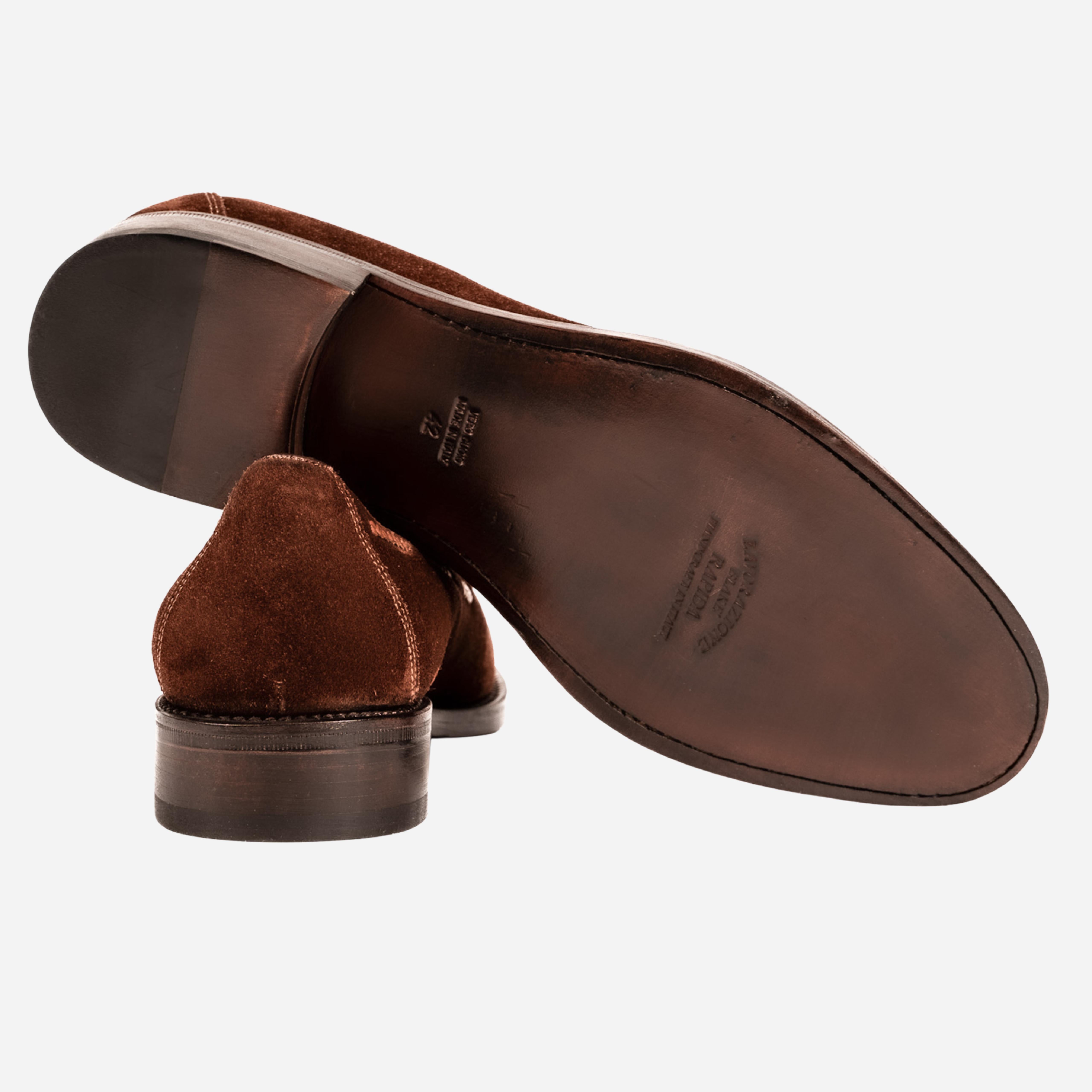 VARZI Mocassino con Nappine Ruggine<BR/> VARZI -RVSRGG CALZOLERIA TOSCANA 339