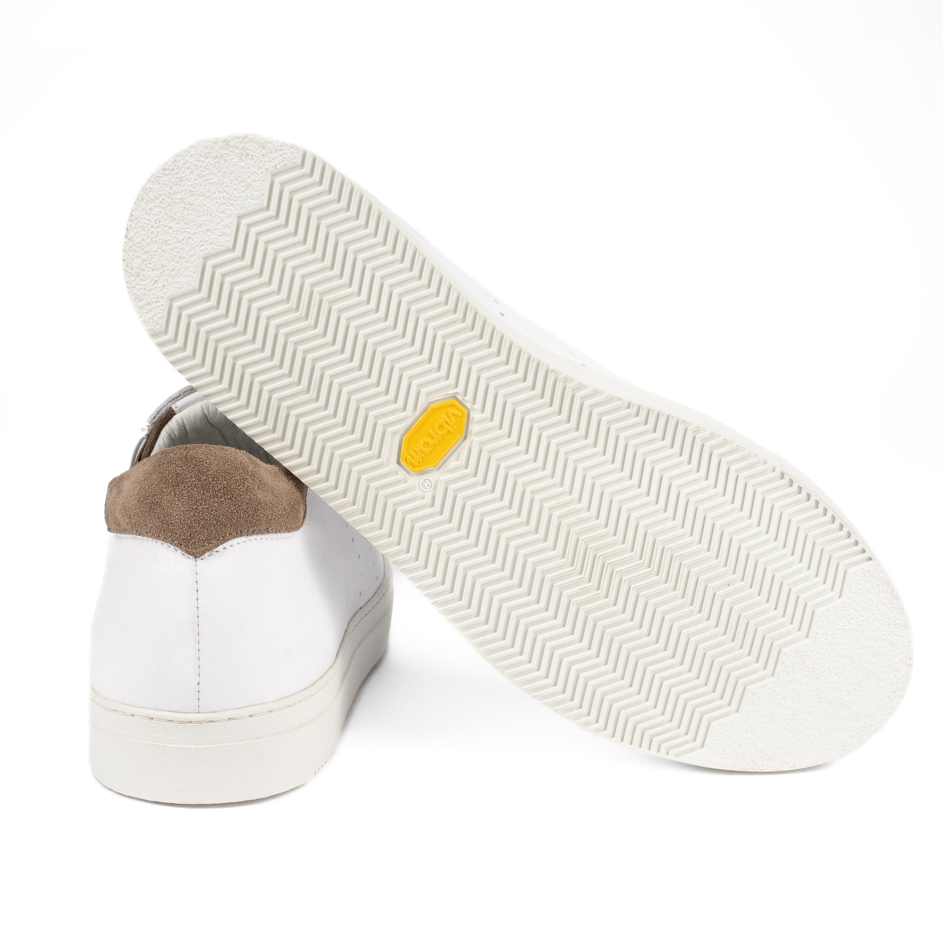 GAURO Sneaker Bianco con Daino GAURO -BNCDNO ROSSO FIORENTINO
