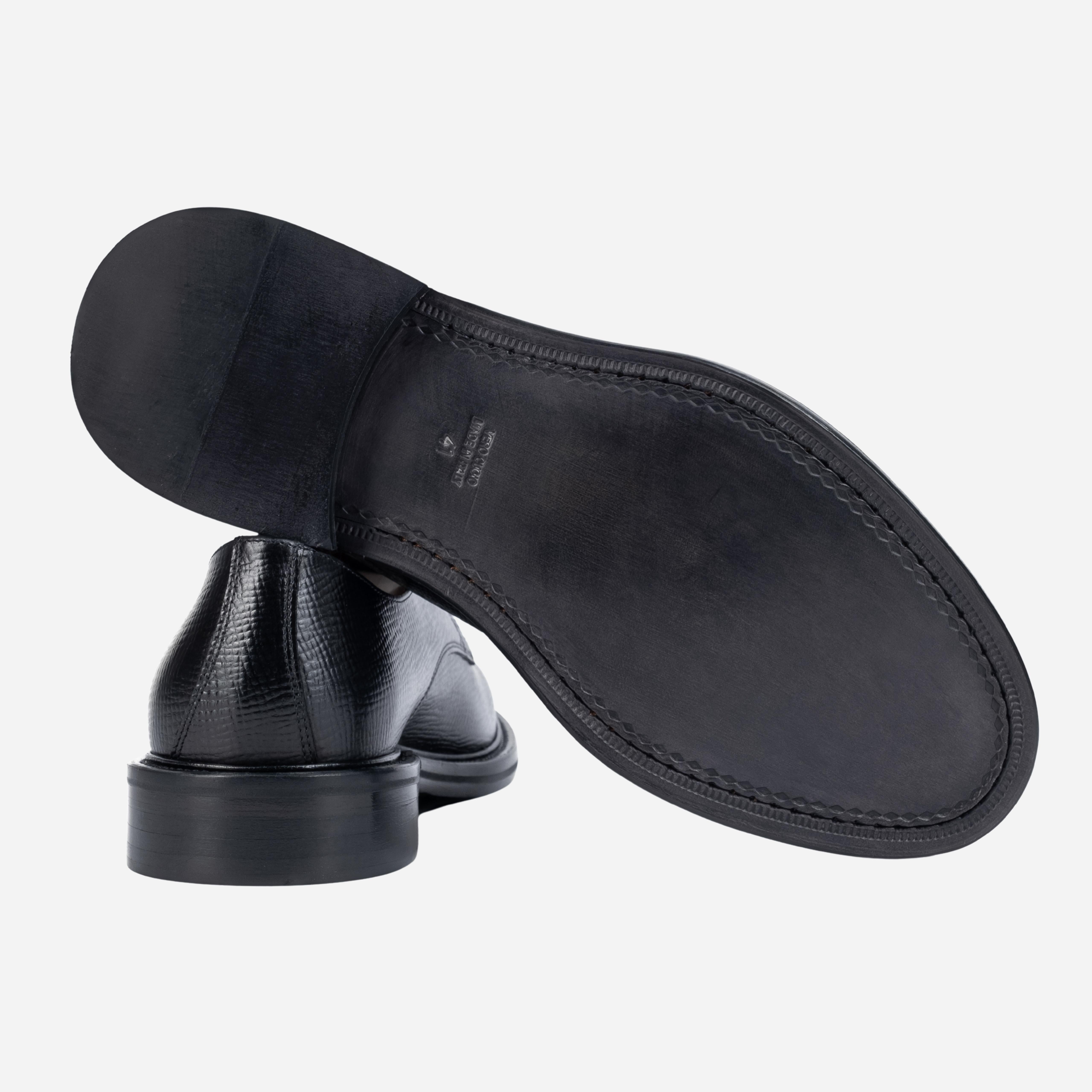 MIDAS Derby in Pelle Martellata nero martellata MIDAS -DVSNRO CALZOLERIA TOSCANA 39
