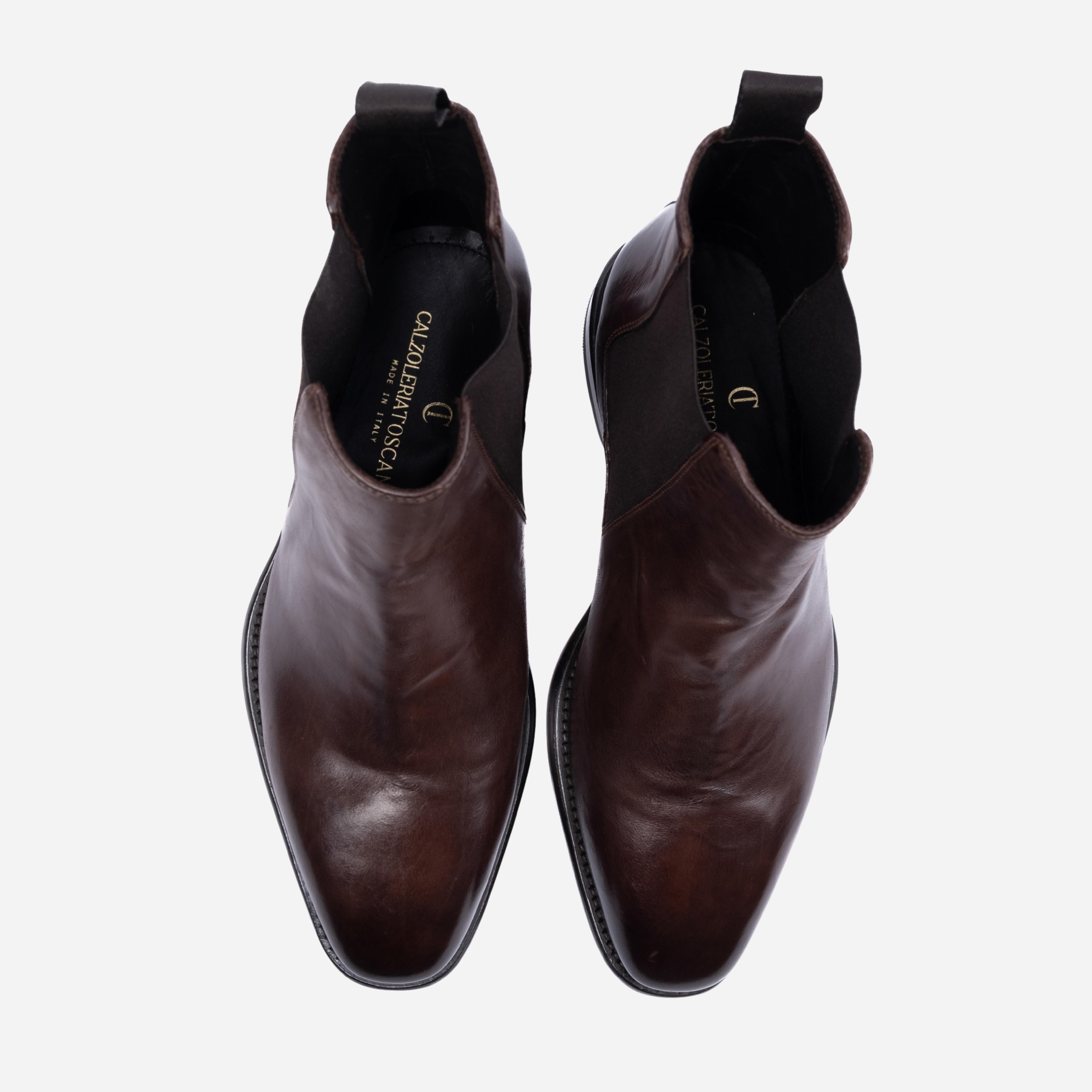 CUNEO Stivaletto Chelsea Boot testa di moro CUNEO -TDM CALZOLERIA TOSCANA 39