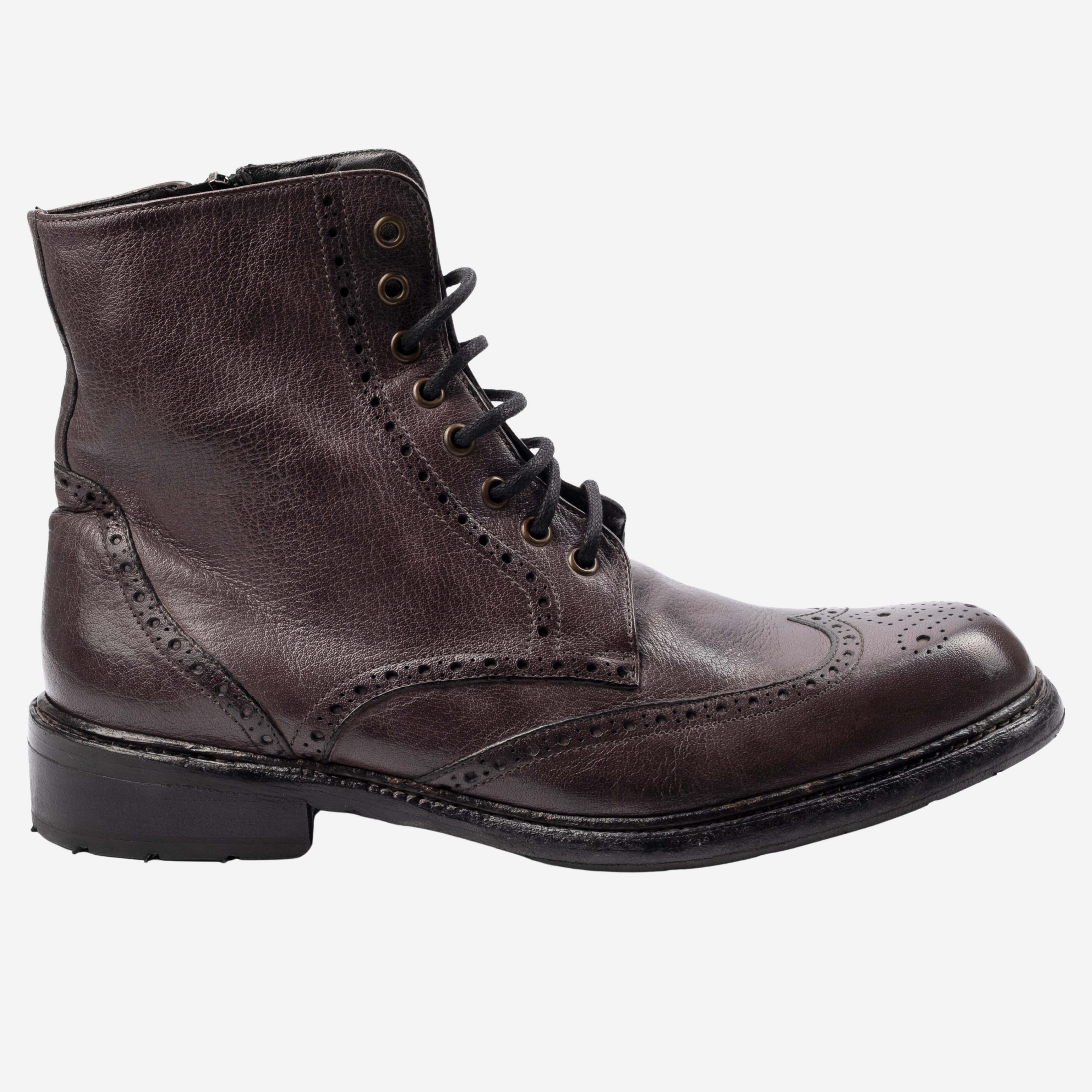 VERONA Stivaletto allacciato Grigio Pietra Fumo<BR/> VERONA -PTA ROSSO FIORENTINO