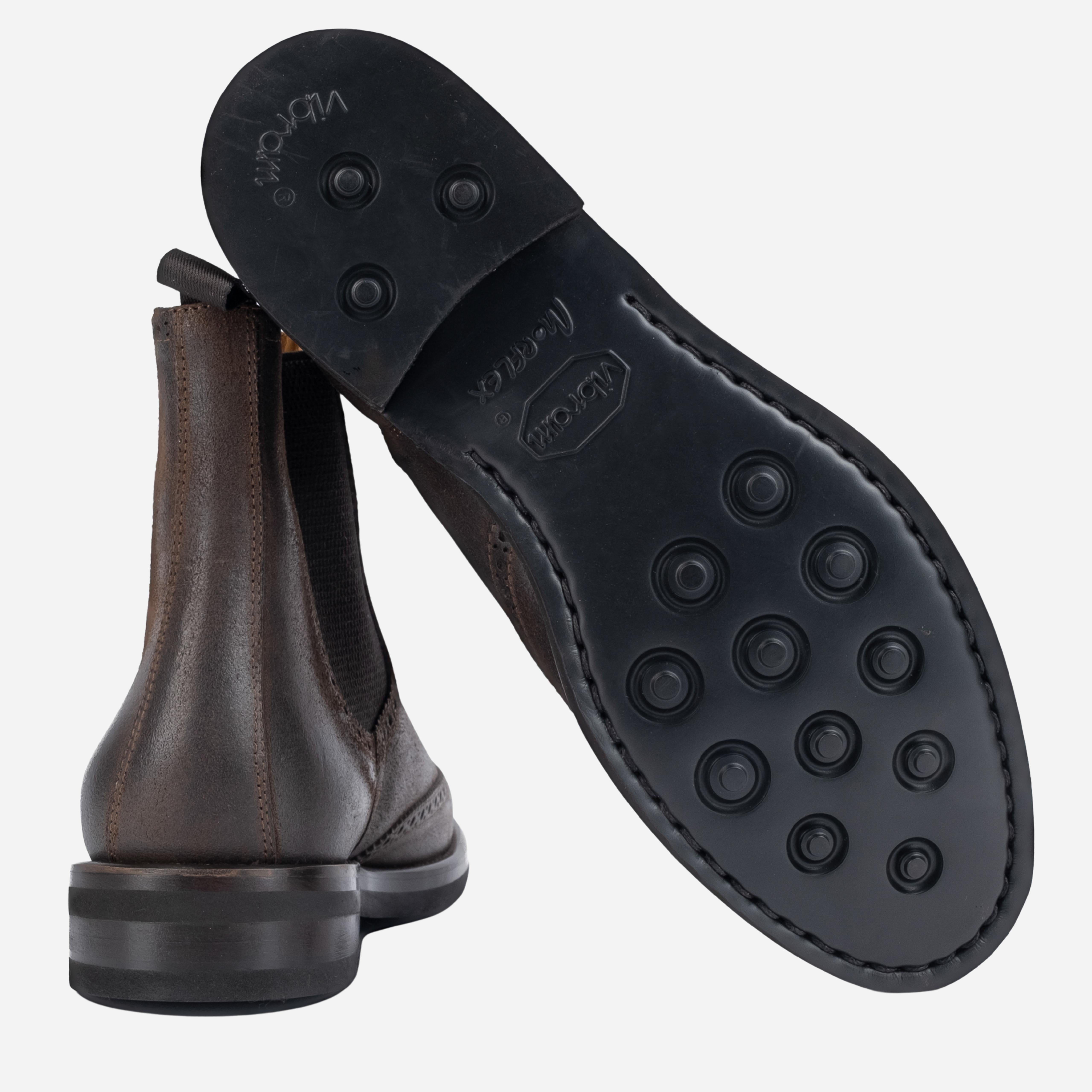 TARZO Chelsea Boot Marrone rovinato<BR/> TARZO -WAXTDM CALZOLERIA TOSCANA 39