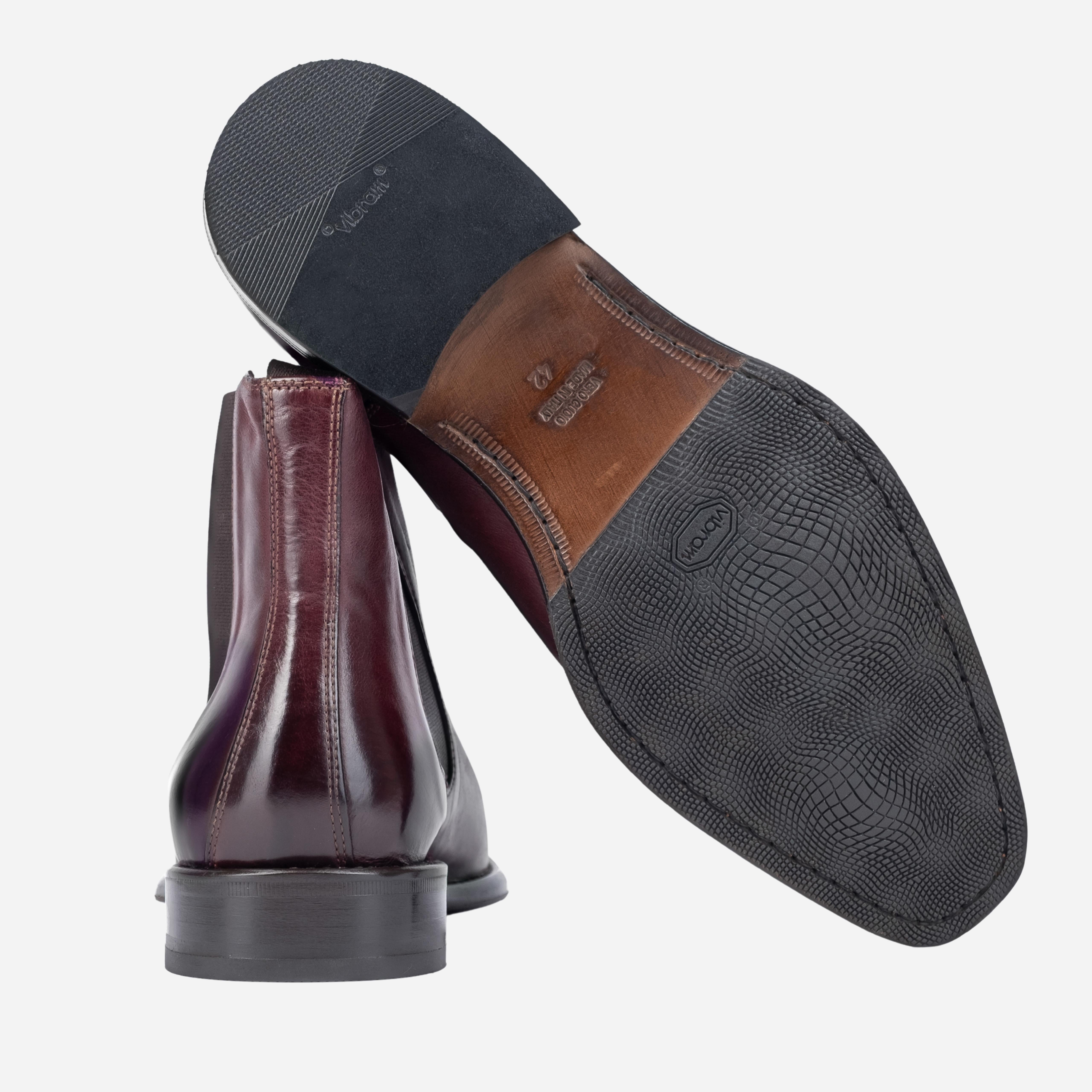 CUNEO Stivaletto Chelsea Boot Rosso Fegato CUNEO -FGT CALZOLERIA TOSCANA 39