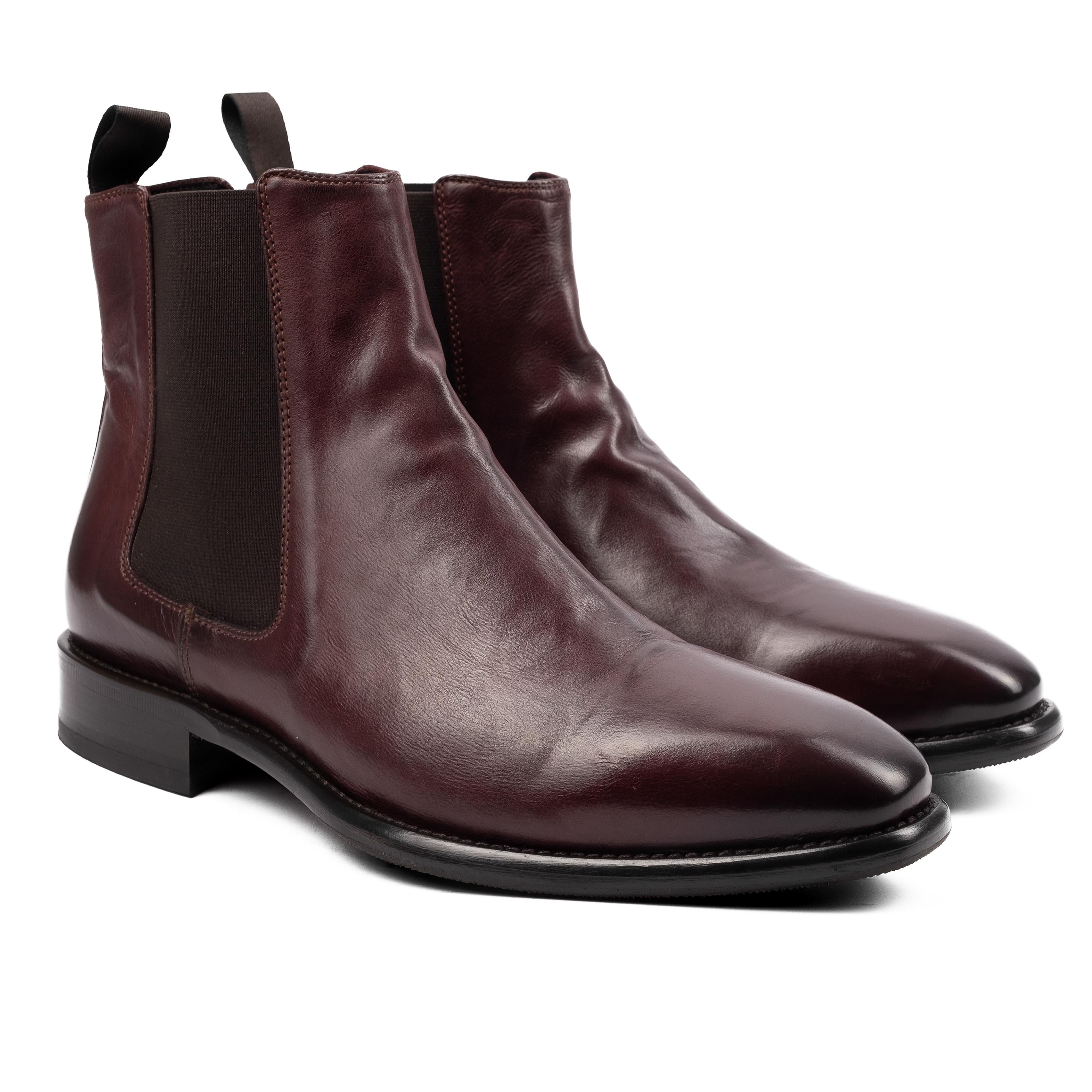 CUNEO Stivaletto Chelsea Boot Rosso Fegato CUNEO -FGT CALZOLERIA TOSCANA 39