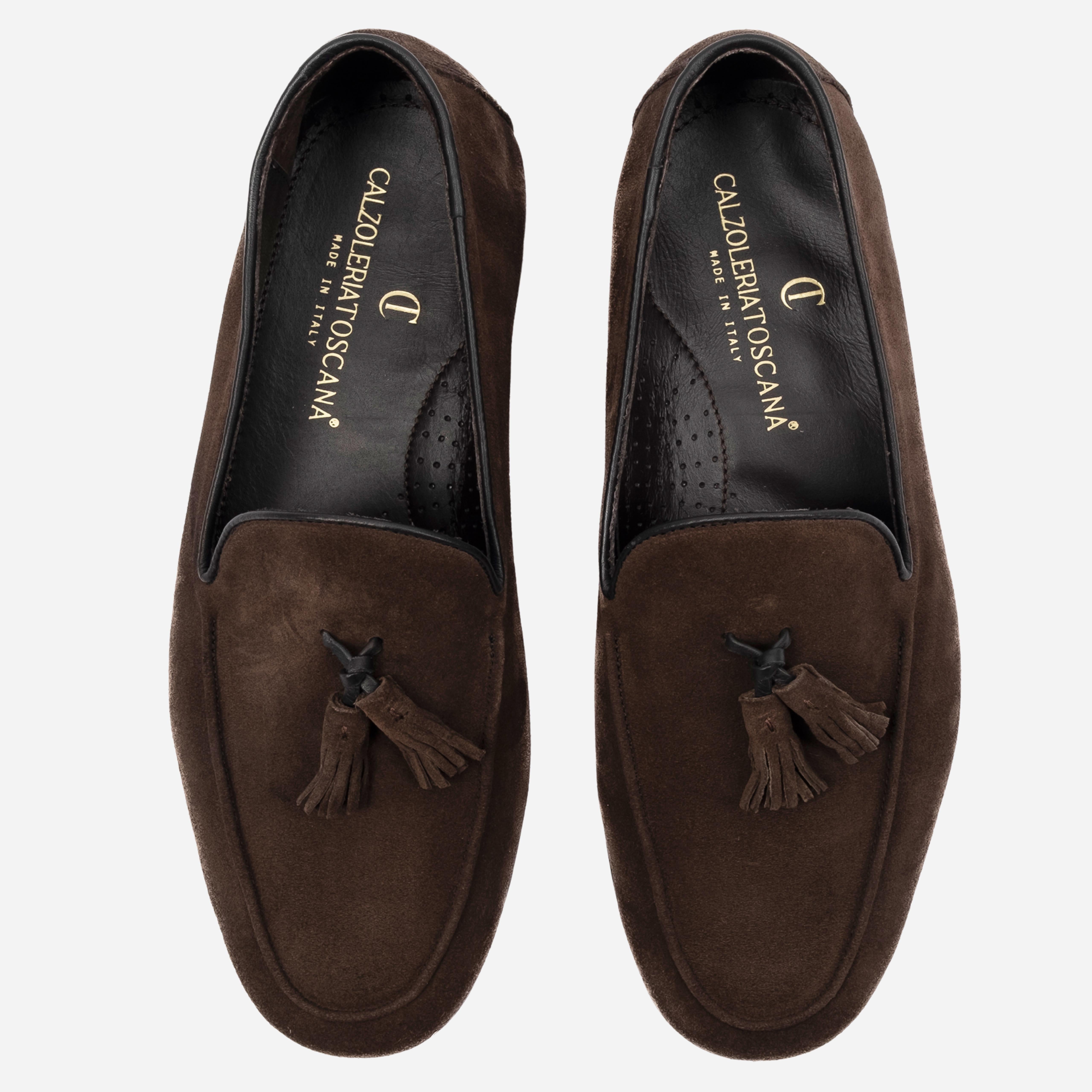 ZOLA Mocassino Loafer con Nappine Antracite<BR/> ZOLA -RVSANT CALZOLERIA TOSCANA 39