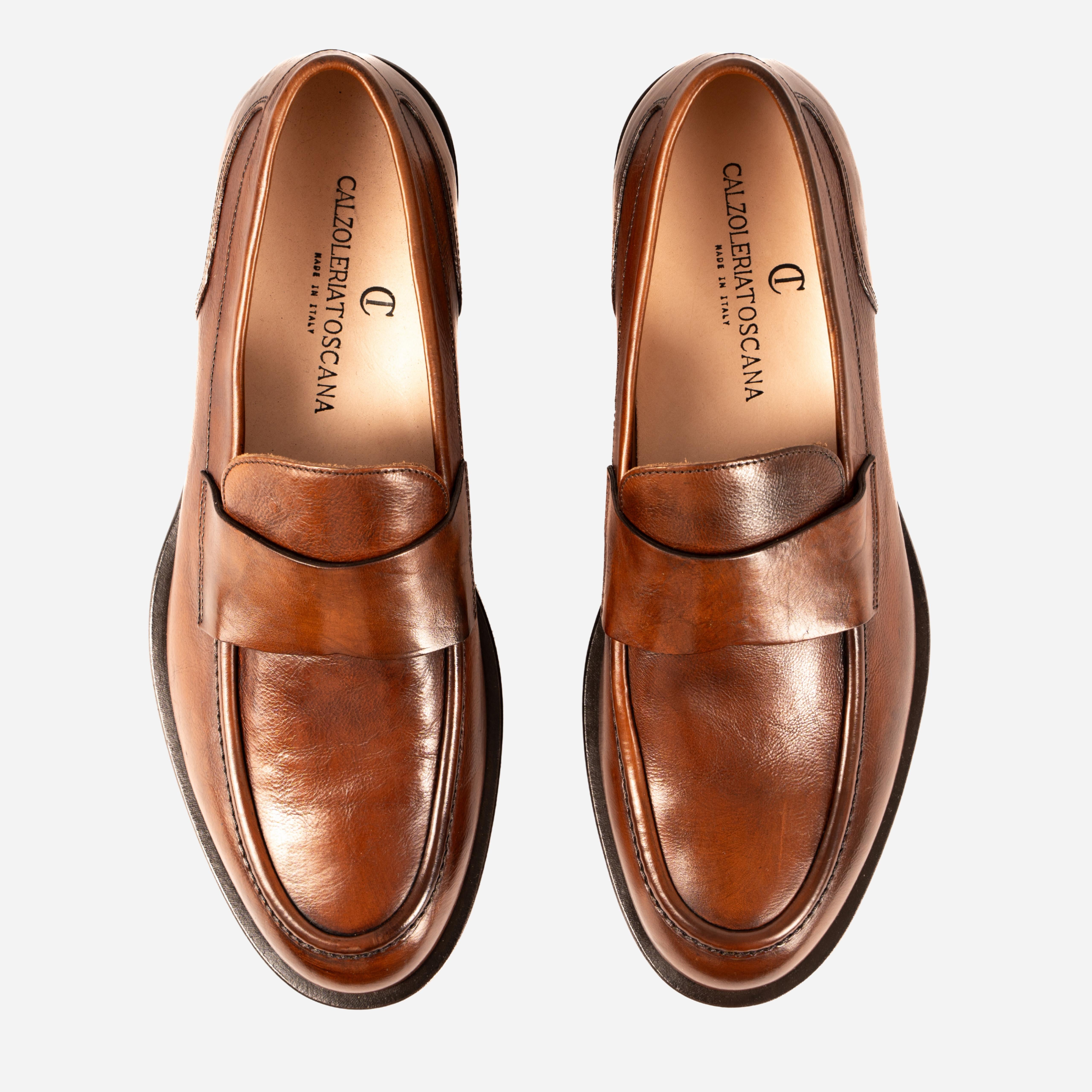 NEIVE Mocassino Loafer Mogano<BR/> NEIVE -VCCMGN CALZOLERIA TOSCANA 39