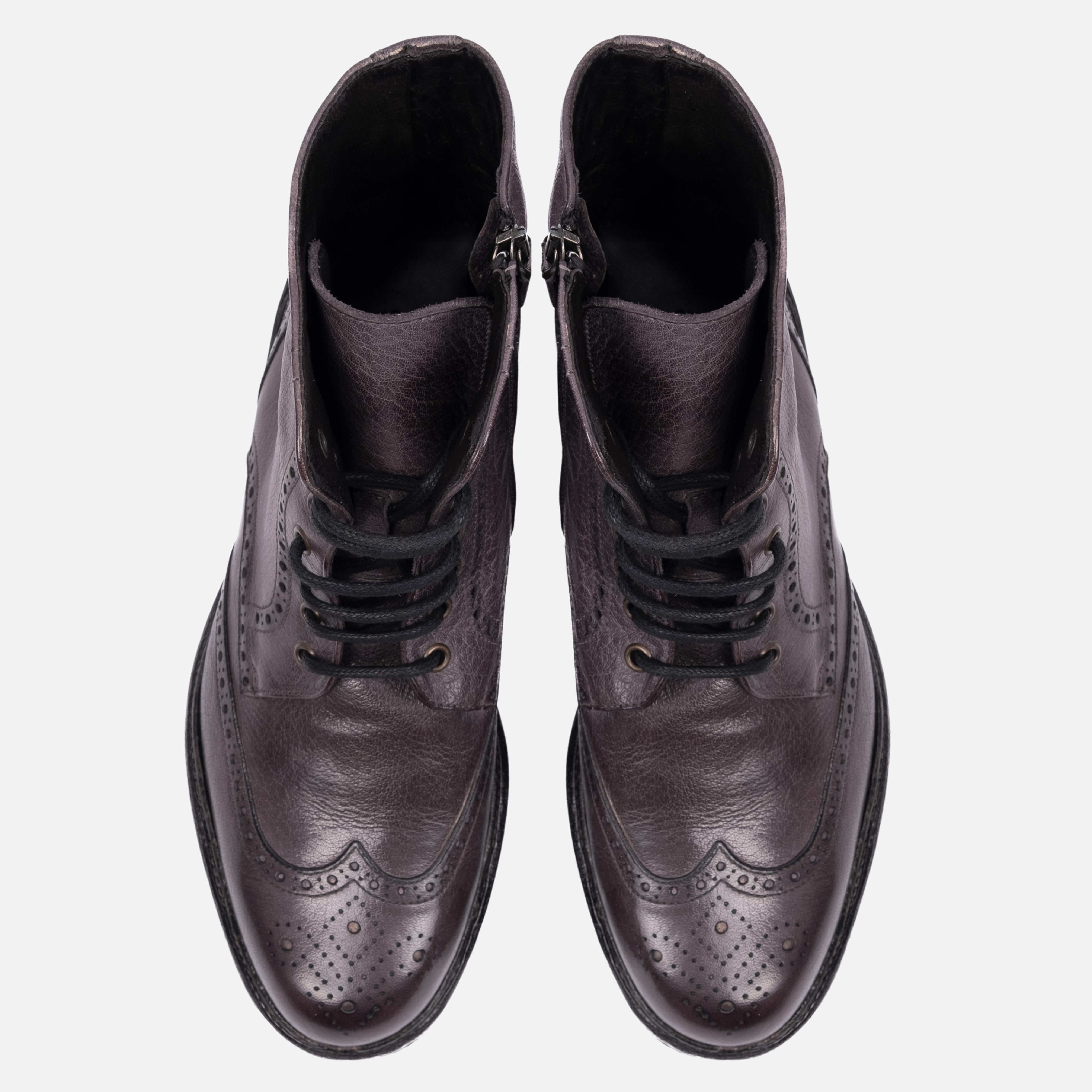 VERONA Stivaletto allacciato Grigio Pietra Fumo<BR/> VERONA -PTA ROSSO FIORENTINO