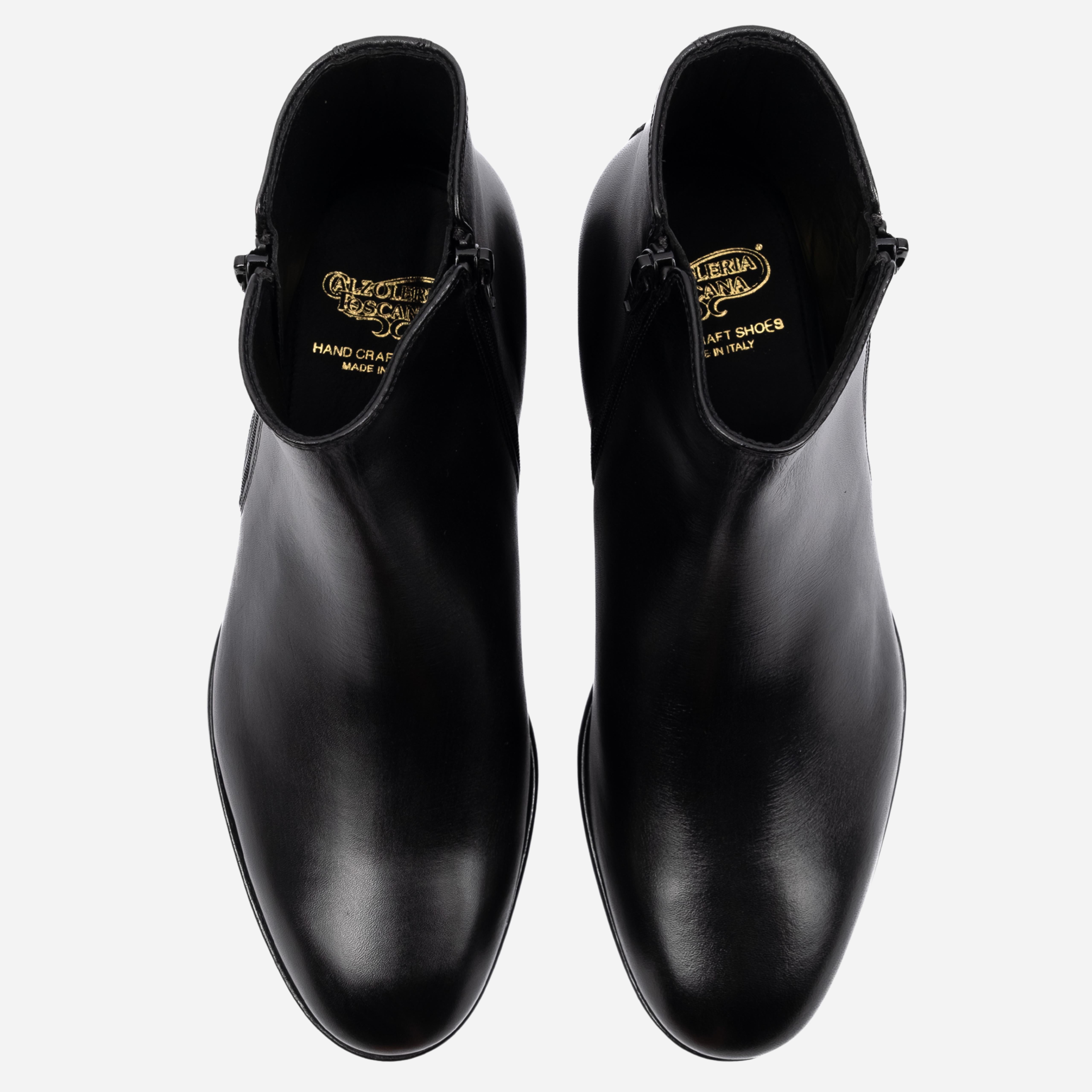ZEME Stivaletto Polacco con Doppia Zip Nero<BR/> ZEME -WSTNRO CALZOLERIA TOSCANA 39