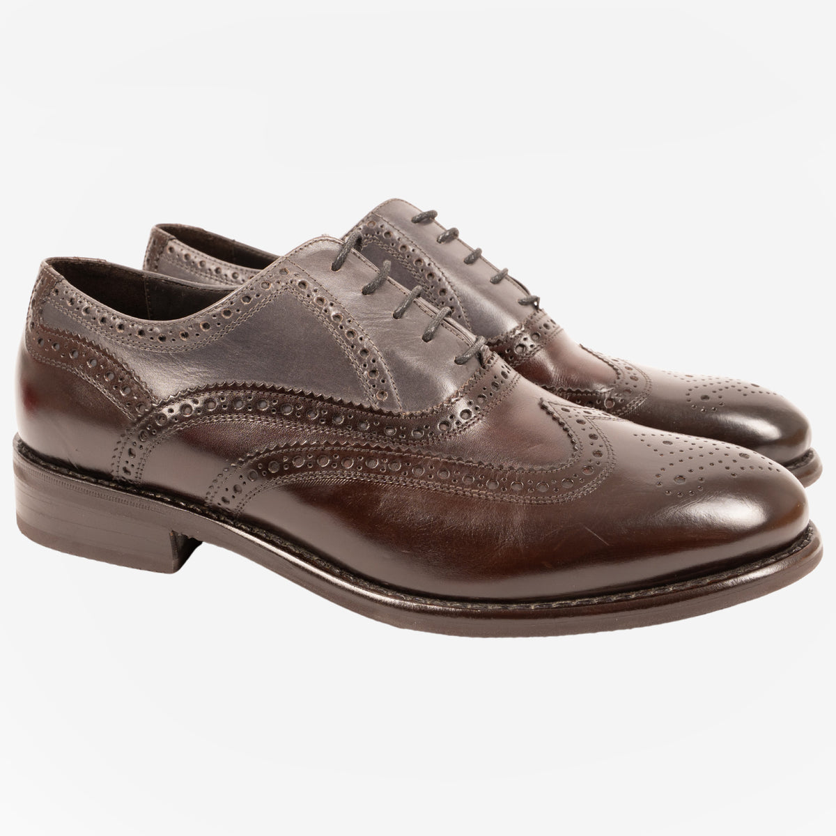 Anfo - Francesina  duilio fiore Marrone con Bordeaux e Grigio ANFO -MRBDGG CALZOLERIA TOSCANA 339-RAPIDA 