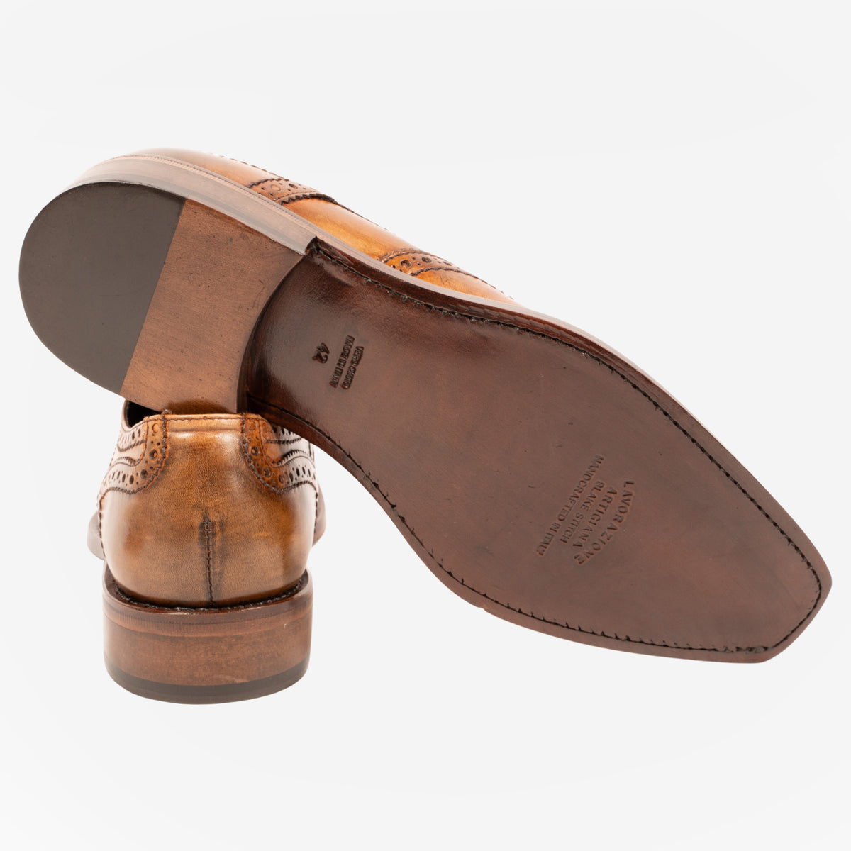 Mesola - Derby duilio con fiore Dark Caramello MESOLA -CYNDCR CALZOLERIA TOSCANA 339-RAPIDA 