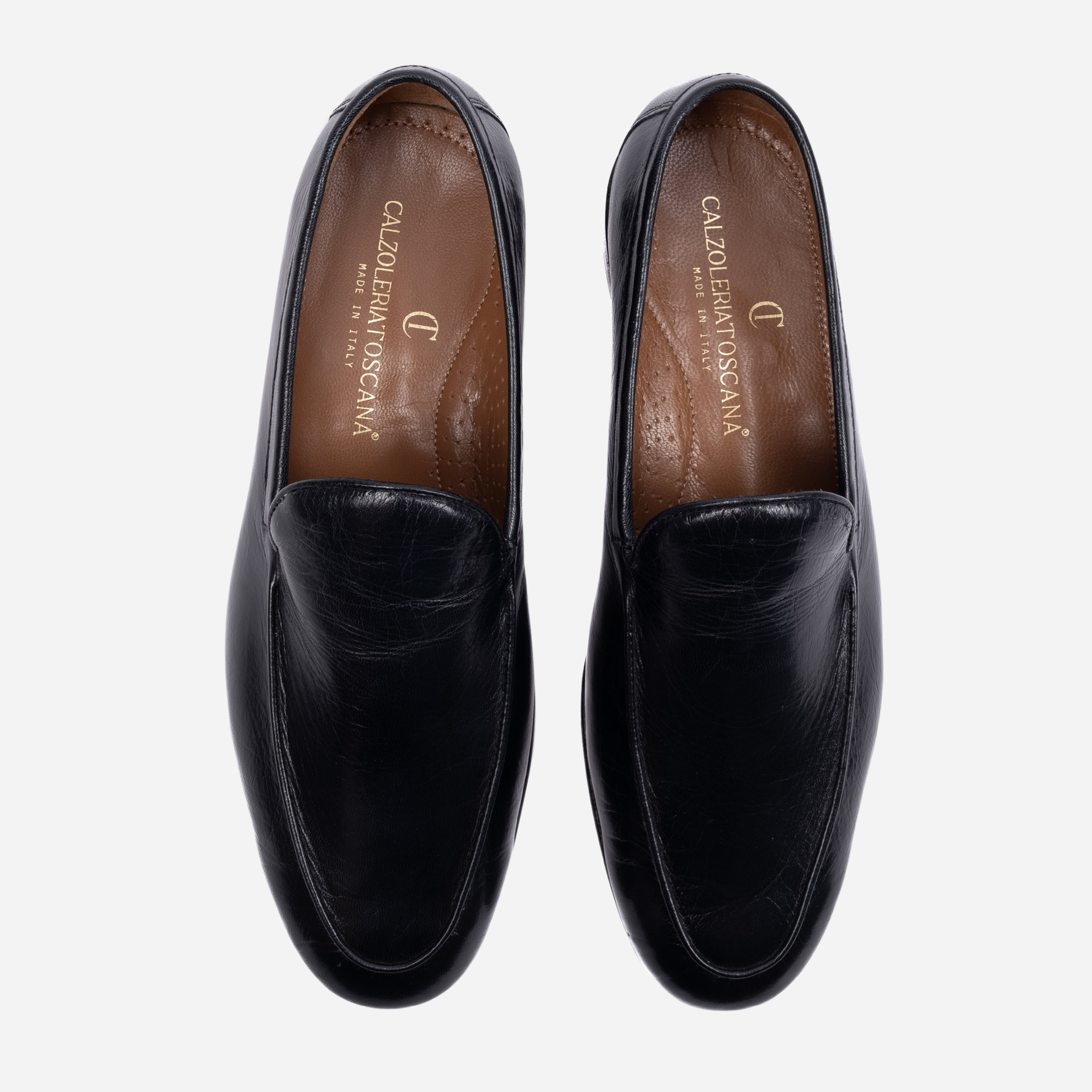 LIERNA - Mocassino Loafer in Pelle Liscia Nero<BR/> LIERNA -NRO CALZOLERIA TOSCANA 339 