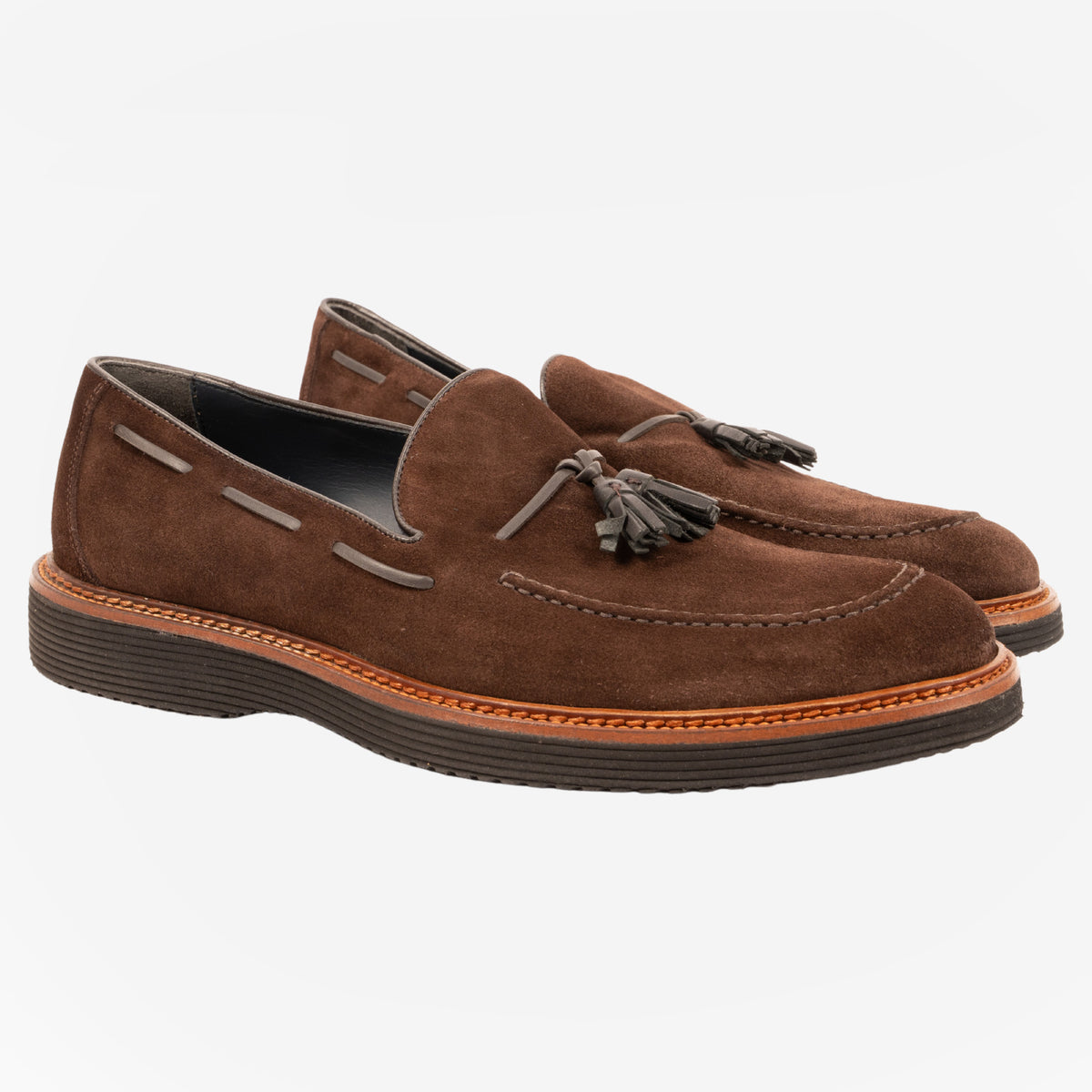 Tirli - Loafers nappine cioccolato con le nappine blu TIRLI -CCCBLU CALZOLERIA TOSCANA 339 