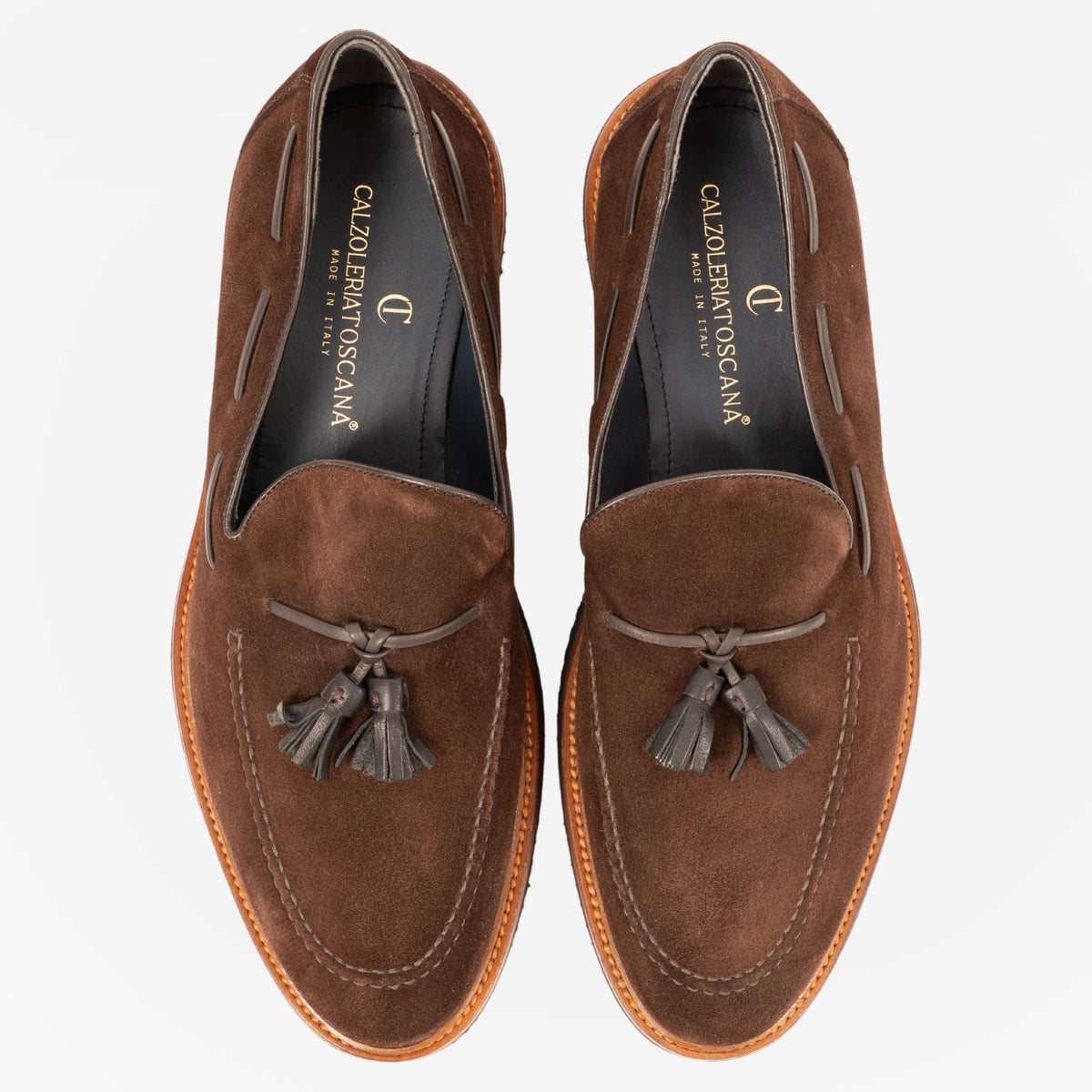 Tirli - Loafers nappine cioccolato con le nappine blu TIRLI -CCCBLU CALZOLERIA TOSCANA 339 