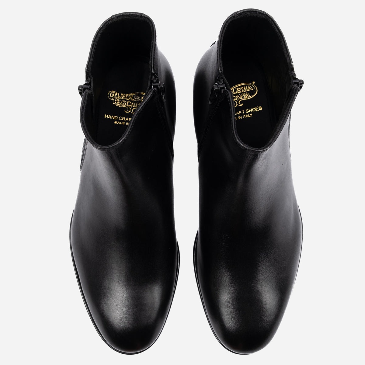 ZEME - Stivaletto Polacco con Doppia Zip Nero<BR/> ZEME -WSTNRO CALZOLERIA TOSCANA 339 