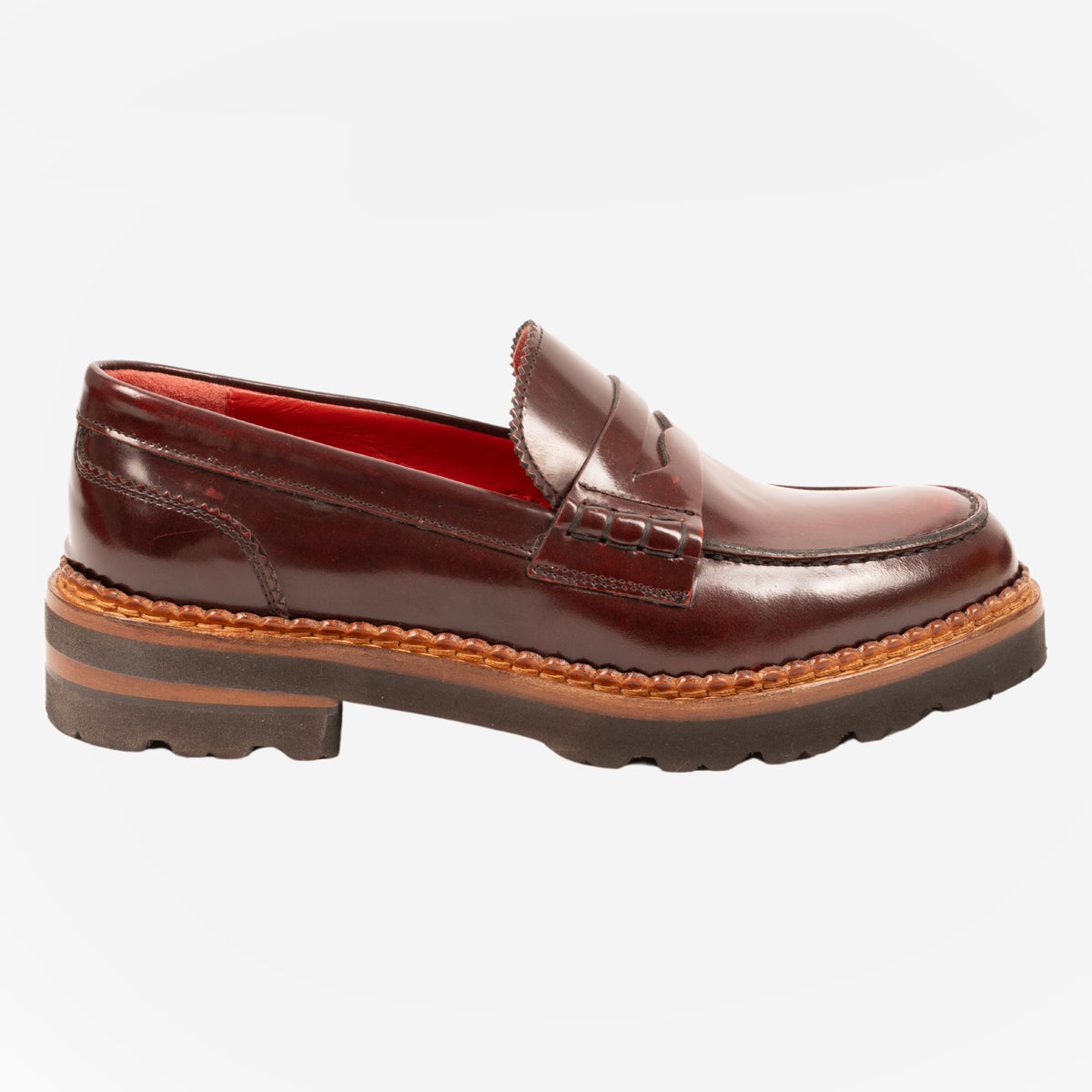 Lana - Loafers college penny donna Porpora LANA -CRDPRP ROSSO FIORENTINO 