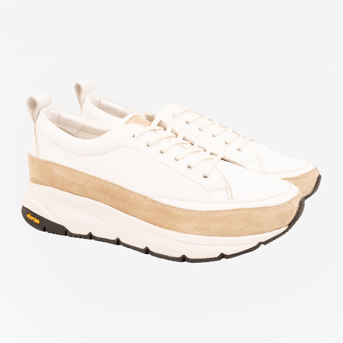 Loria - Sneakers runner Bianco e sabbia LORIA -BNCSBB ROSSO FIORENTINO 
