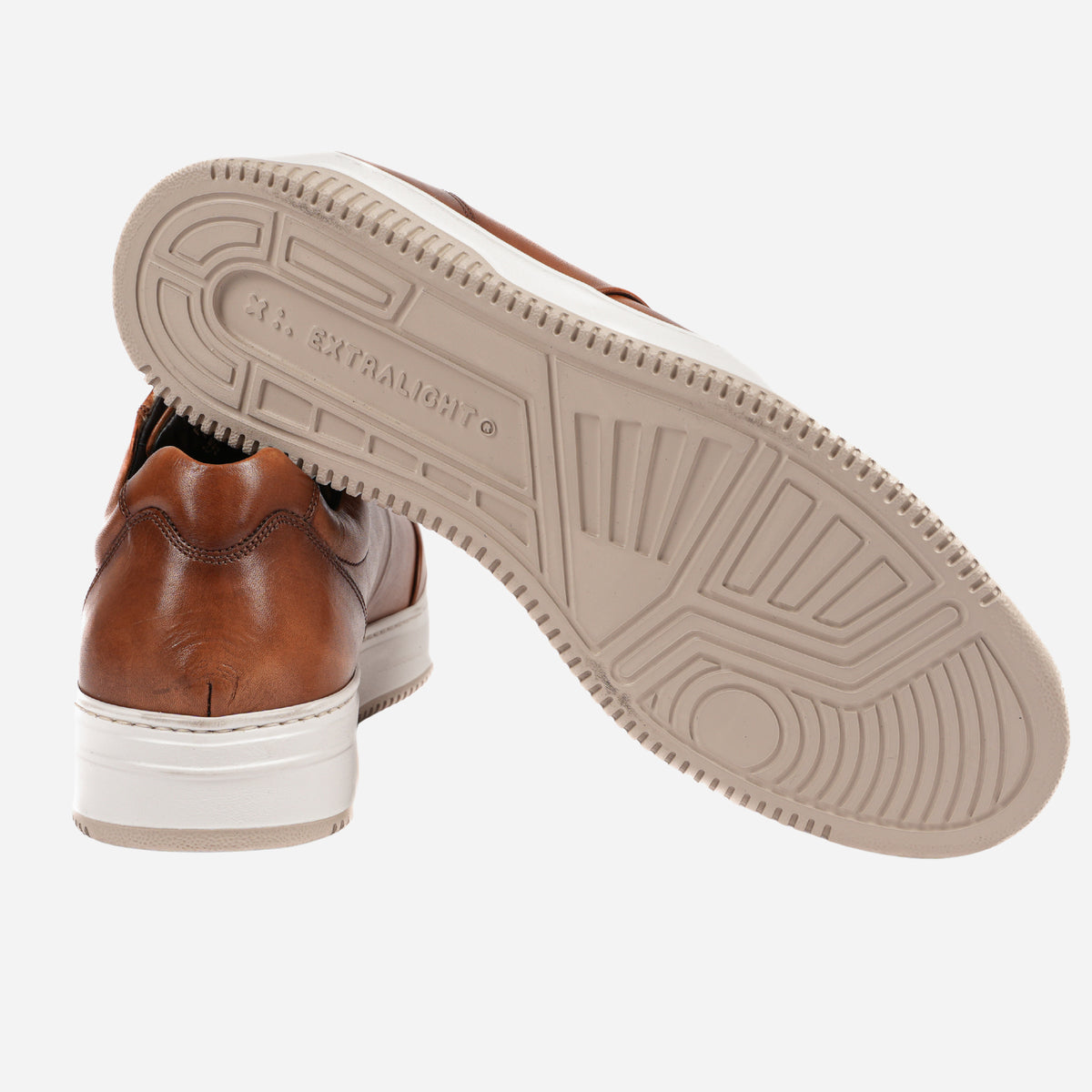 RIVES - Sneakers in pelle color marrone Cammello<BR/> RIVES -SHDCMM ROSSO FIORENTINO 