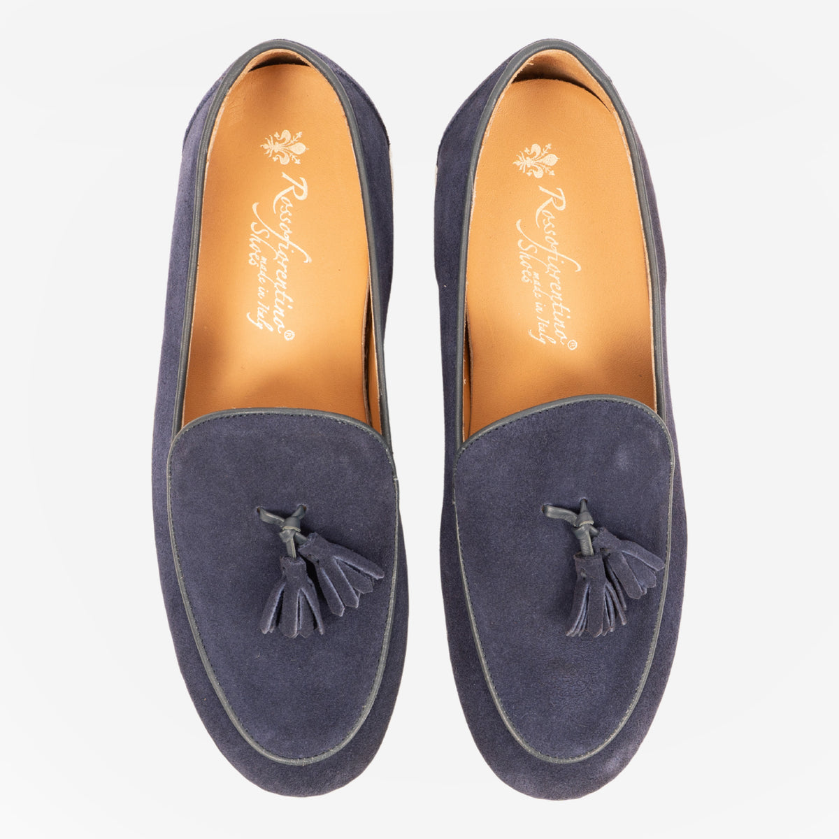 Trani - Loafers nappine brillata Blu TRANI -BLDBLU ROSSO FIORENTINO 