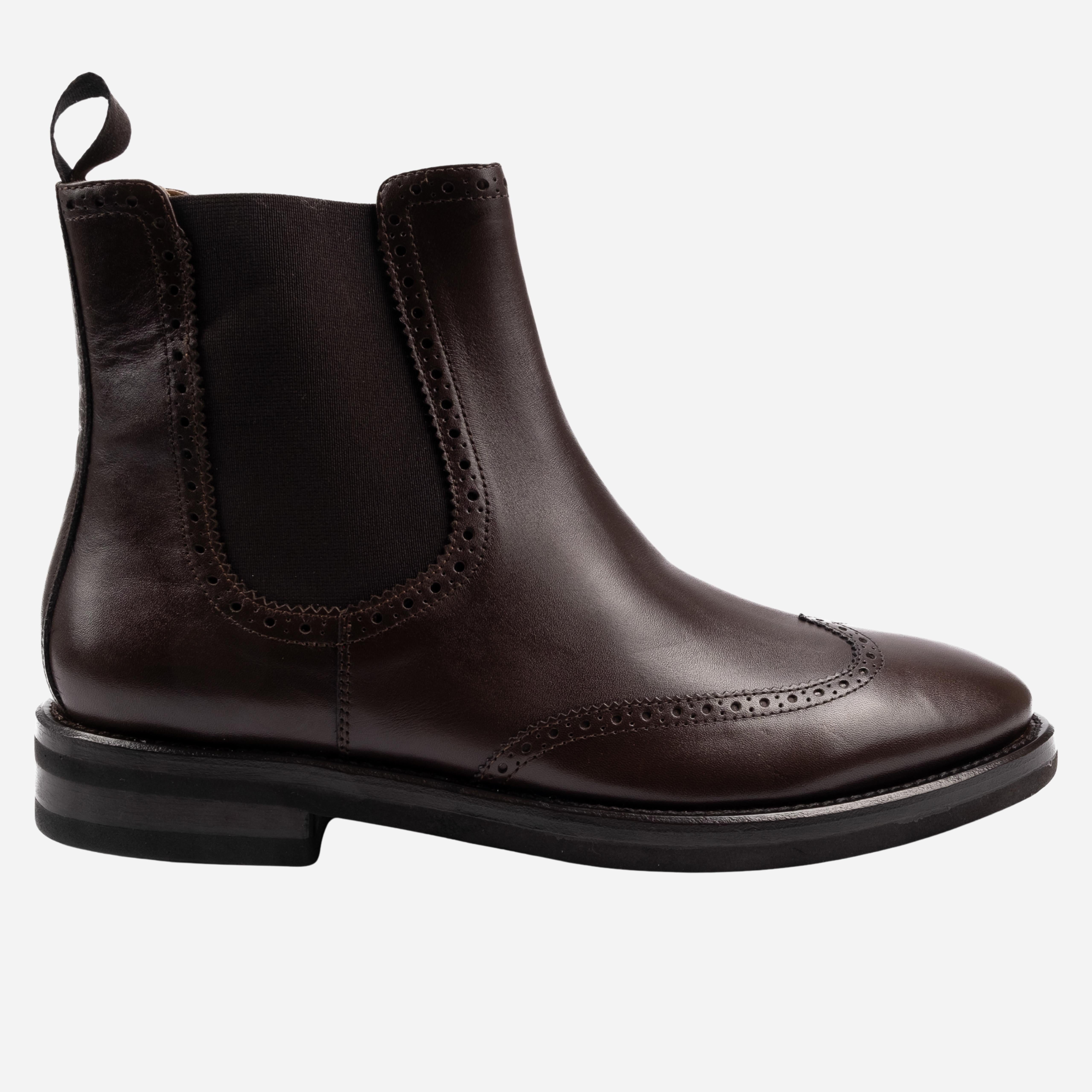TARZO  Chelsea Boot Vitello testa di moro<BR/> TARZO -WSTTDM CALZOLERIA TOSCANA 39 