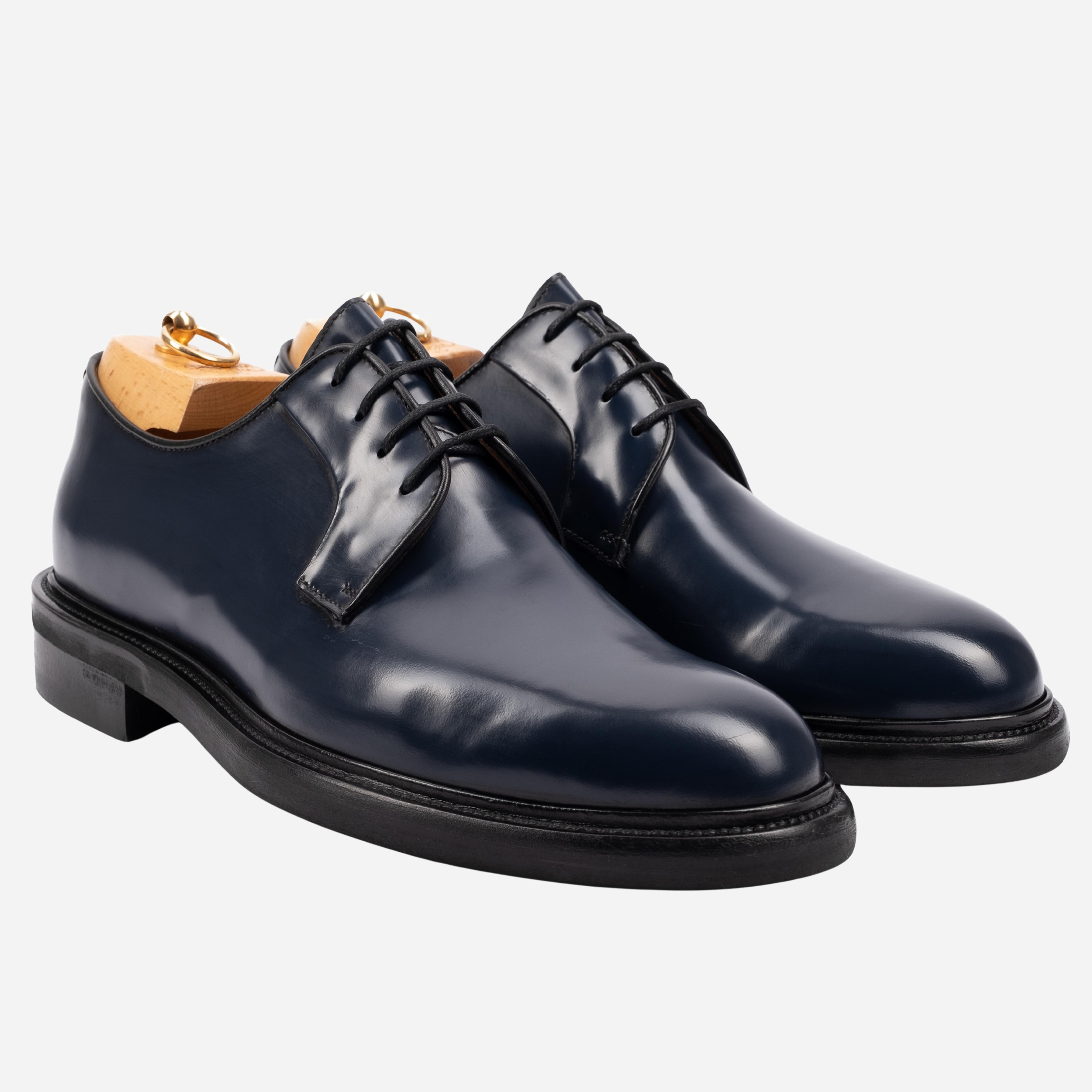 KIMON  Derby in Pelle Liscia Blu KIMON -ABRBLU CALZOLERIA TOSCANA 39 