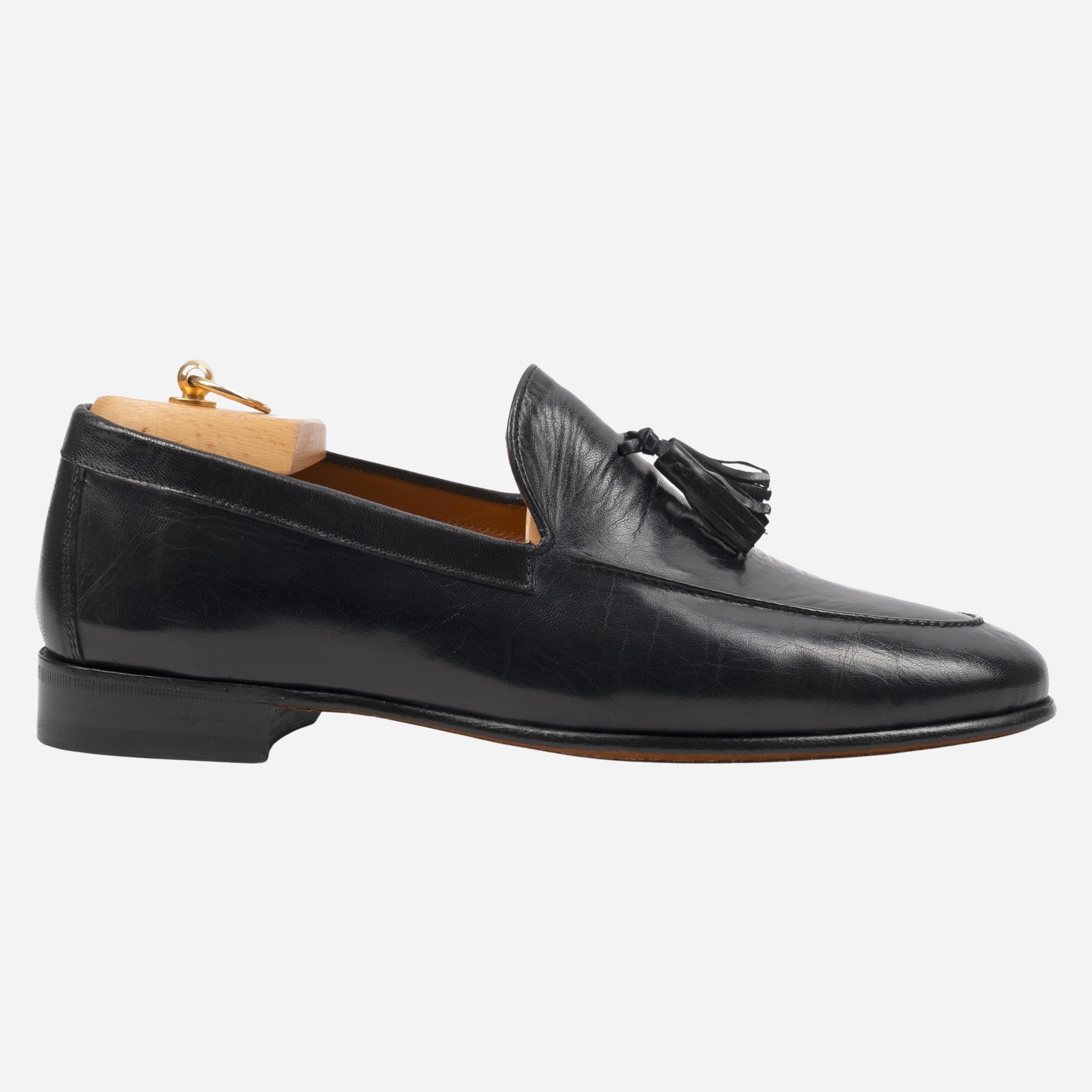 DOMASO  Mocassino Loafer con nappine Blu DOMASO -BLU CALZOLERIA TOSCANA 39 