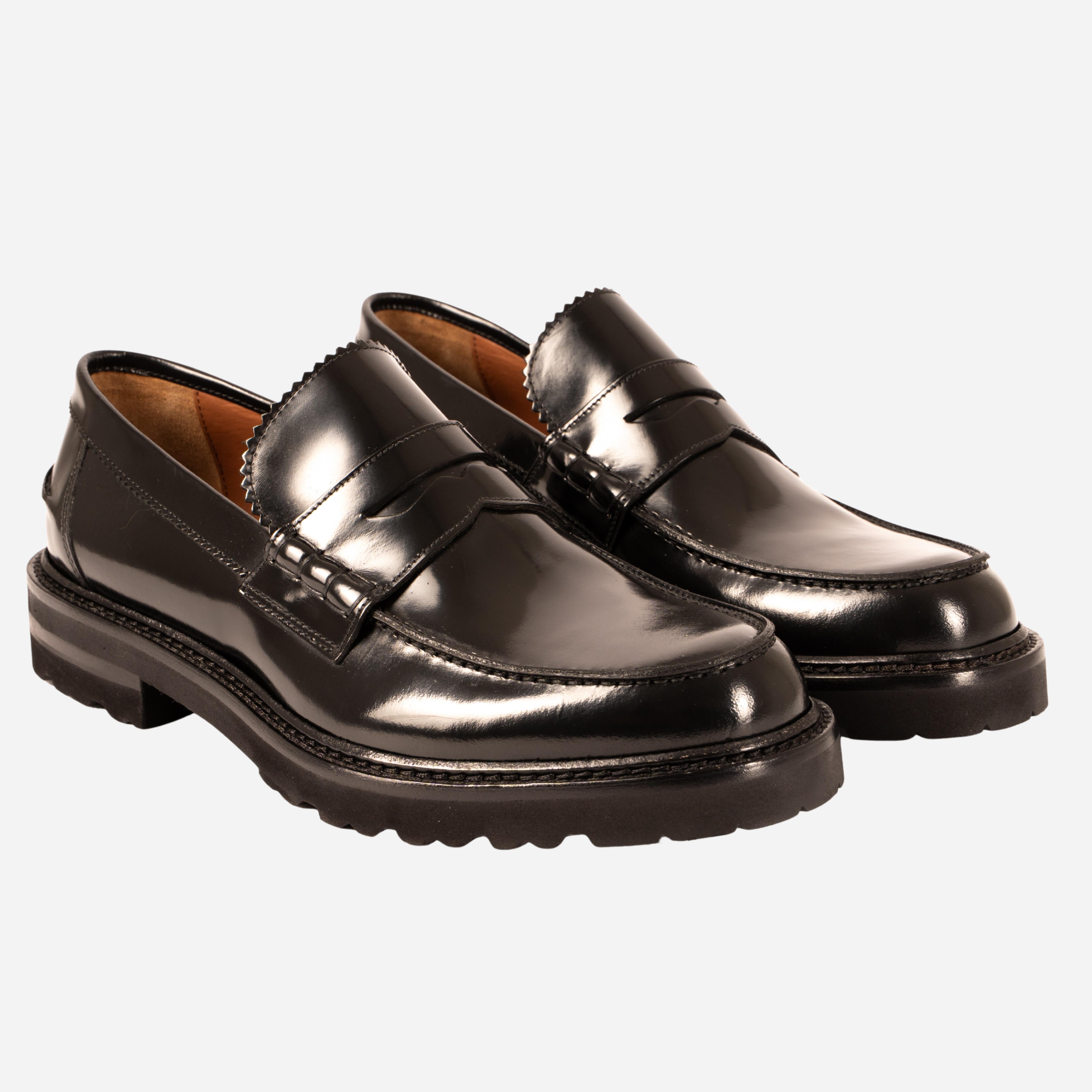 TIRO   Mocassino loafer Nero TIRO -CRDNRO CALZOLERIA TOSCANA 39 