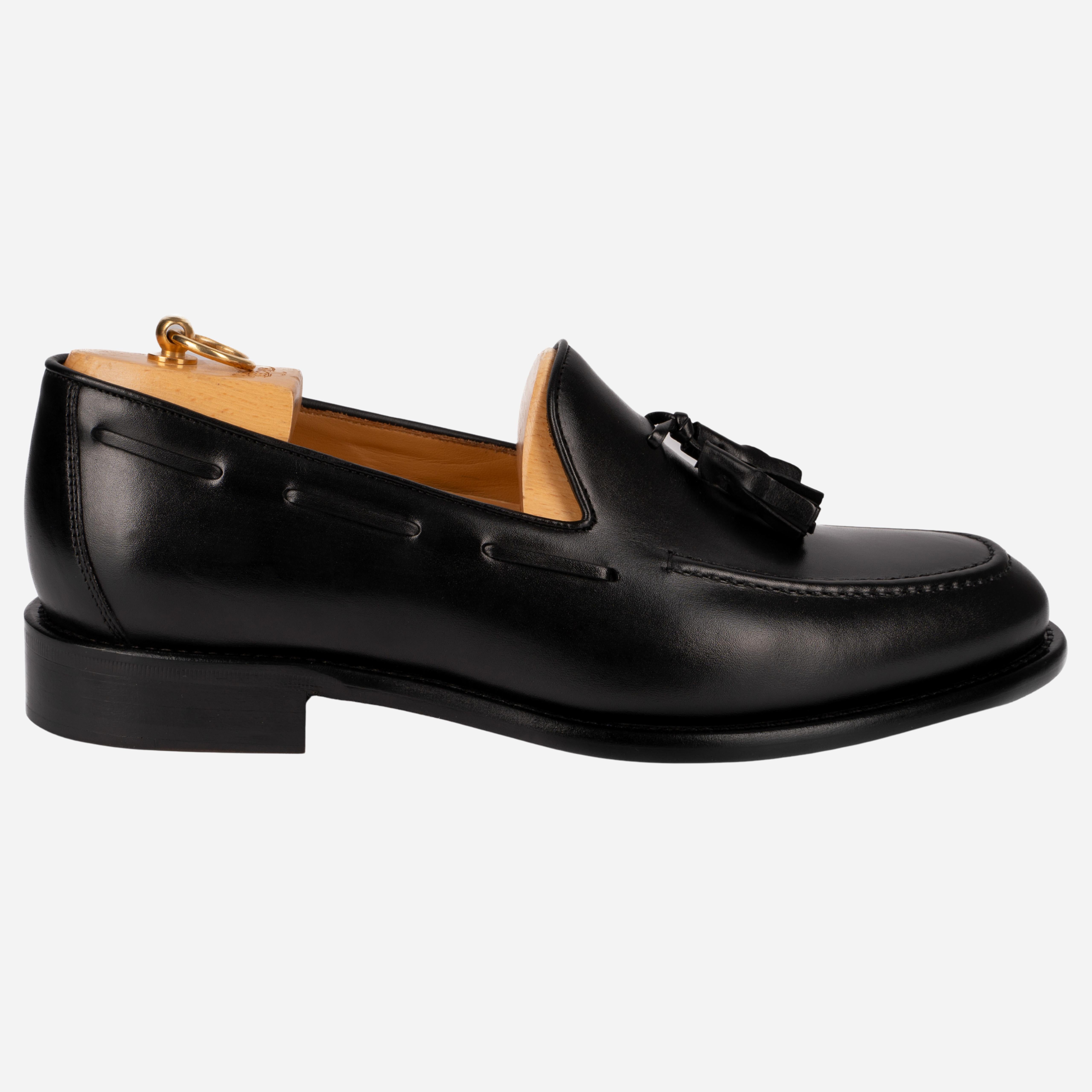 BORMIO  Mocassino Loafer Nero<BR/> BORMIO -WSTNRO CALZOLERIA TOSCANA 39 