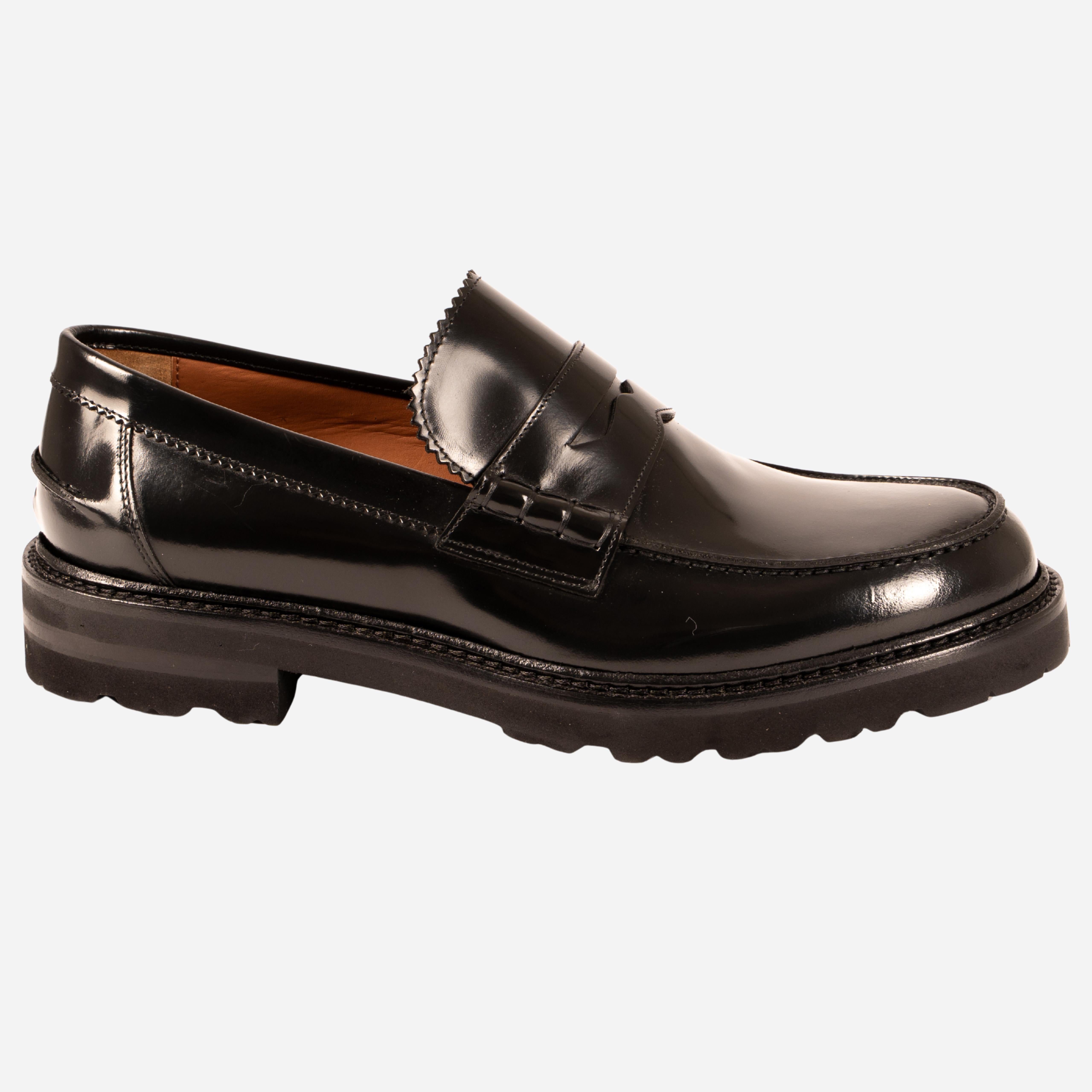 TIRO   Mocassino loafer Nero TIRO -CRDNRO CALZOLERIA TOSCANA 39 
