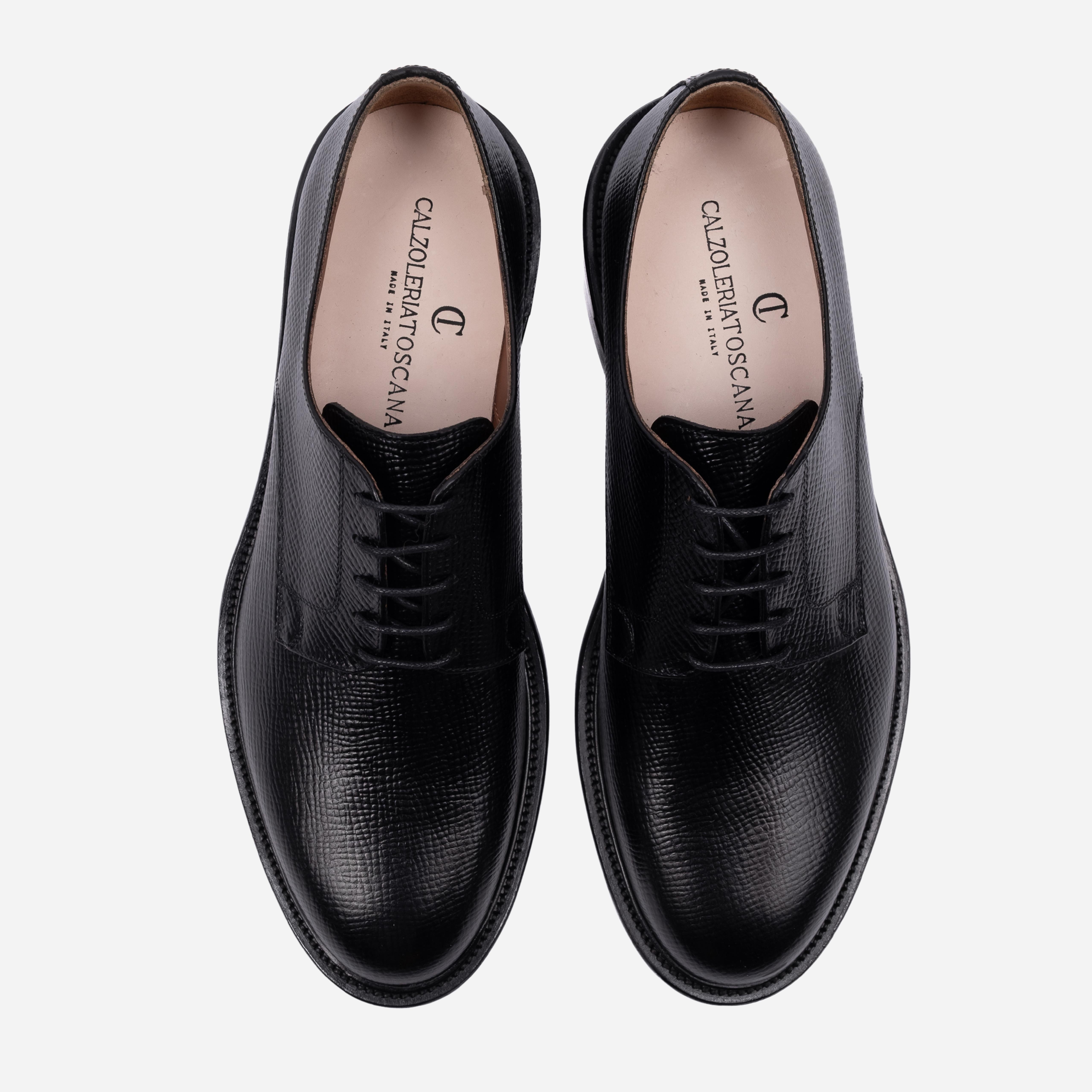 MIDAS  Derby in Pelle Martellata nero martellata MIDAS -DVSNRO CALZOLERIA TOSCANA 39 